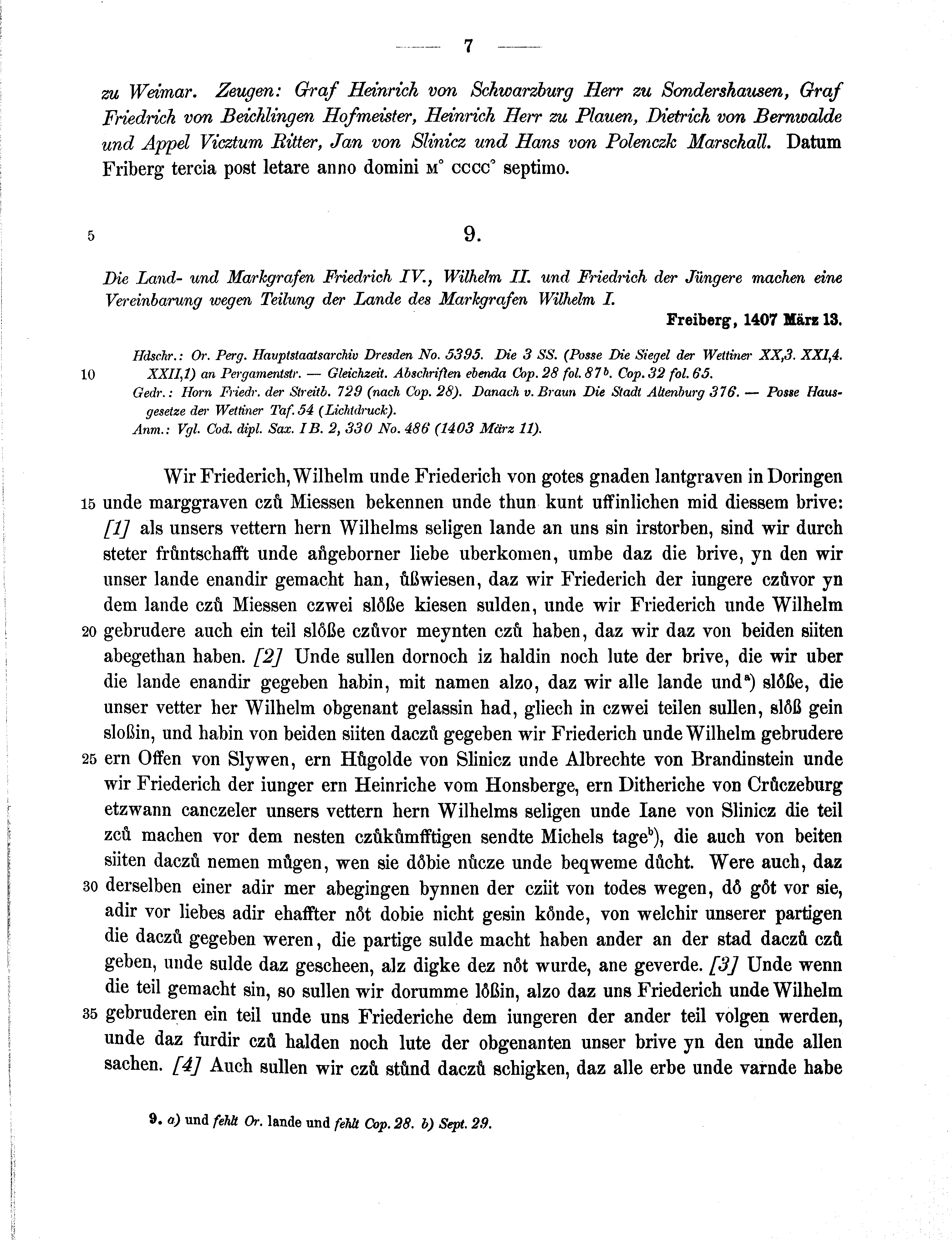 Historische Urkunde Seite 7 aus Band cds1b3