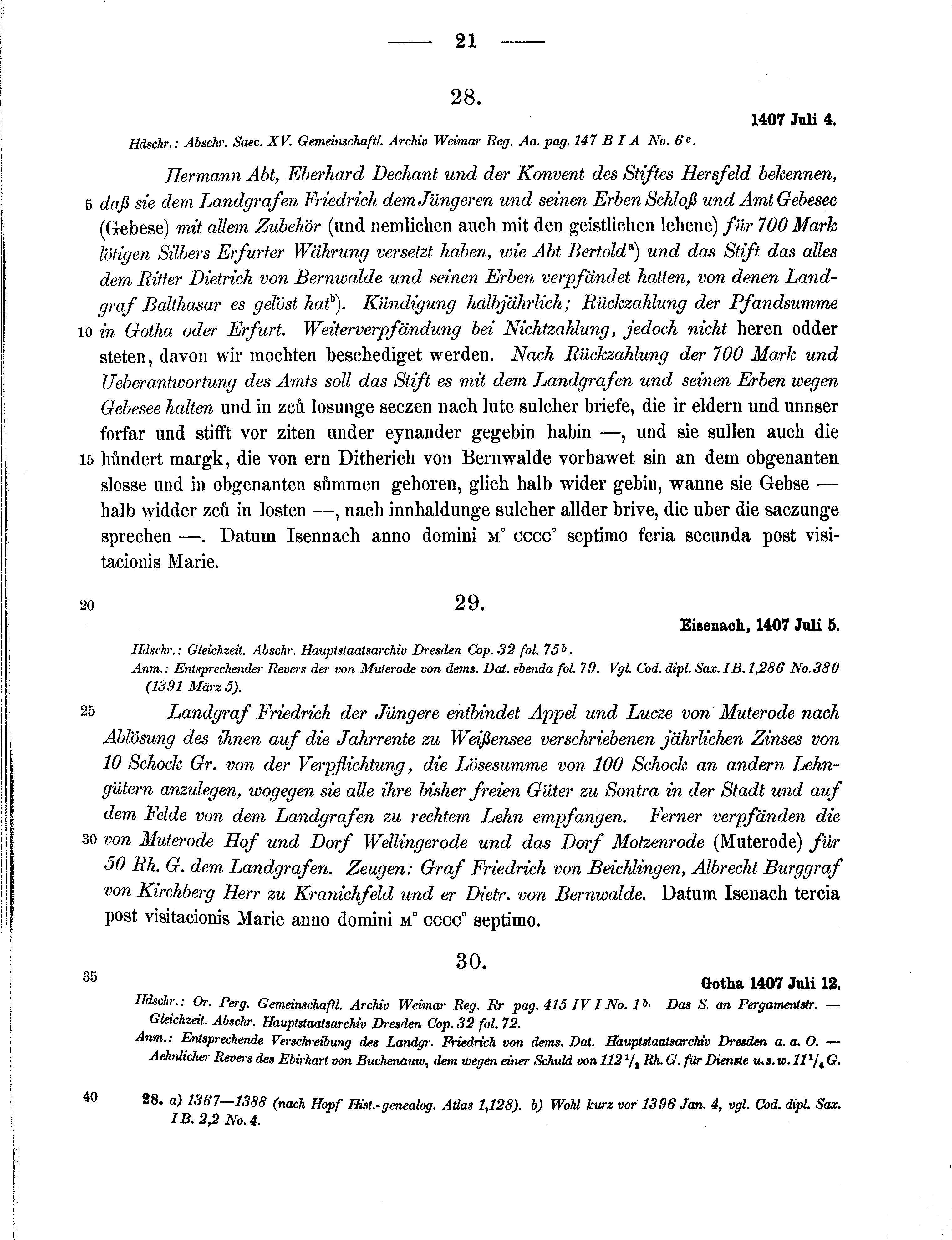 Historische Urkunde Seite 21 aus Band cds1b3