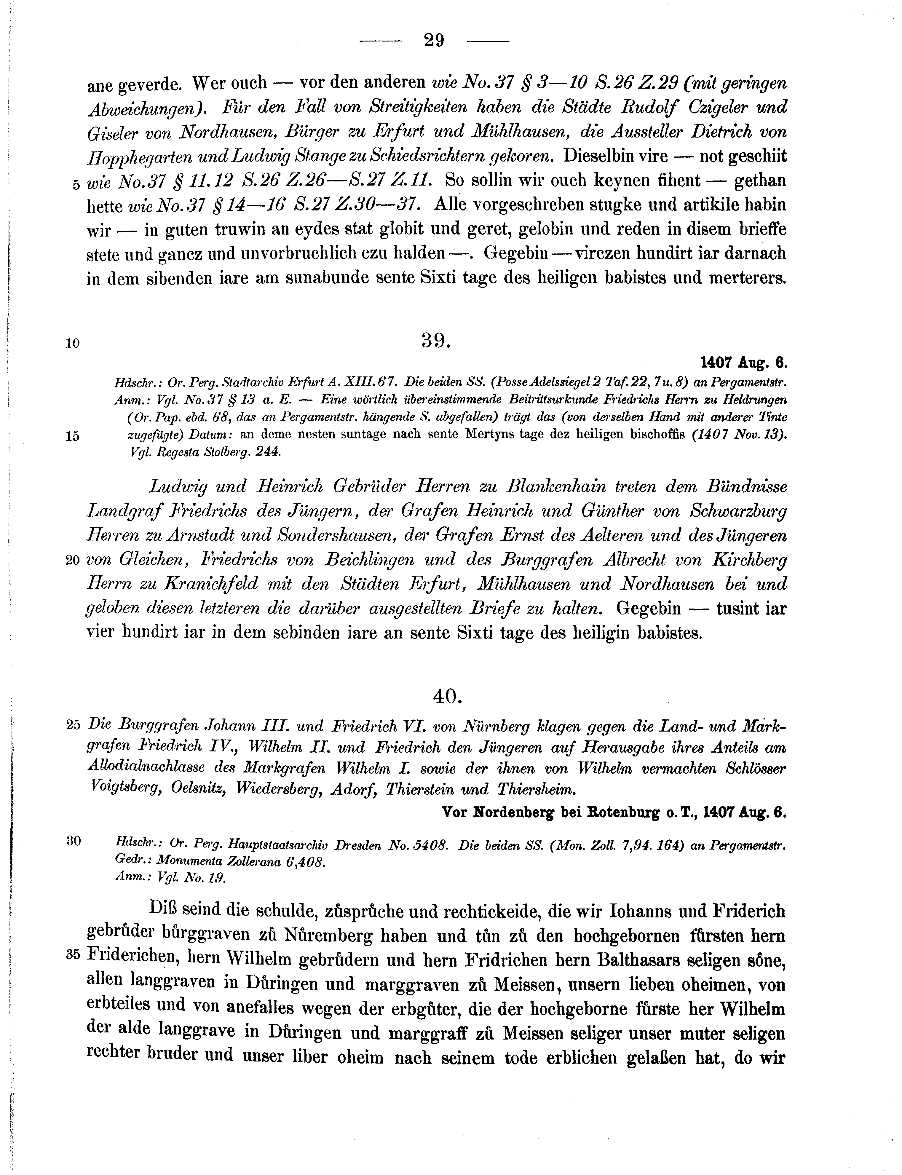 Historische Urkunde Seite 29 aus Band cds1b3