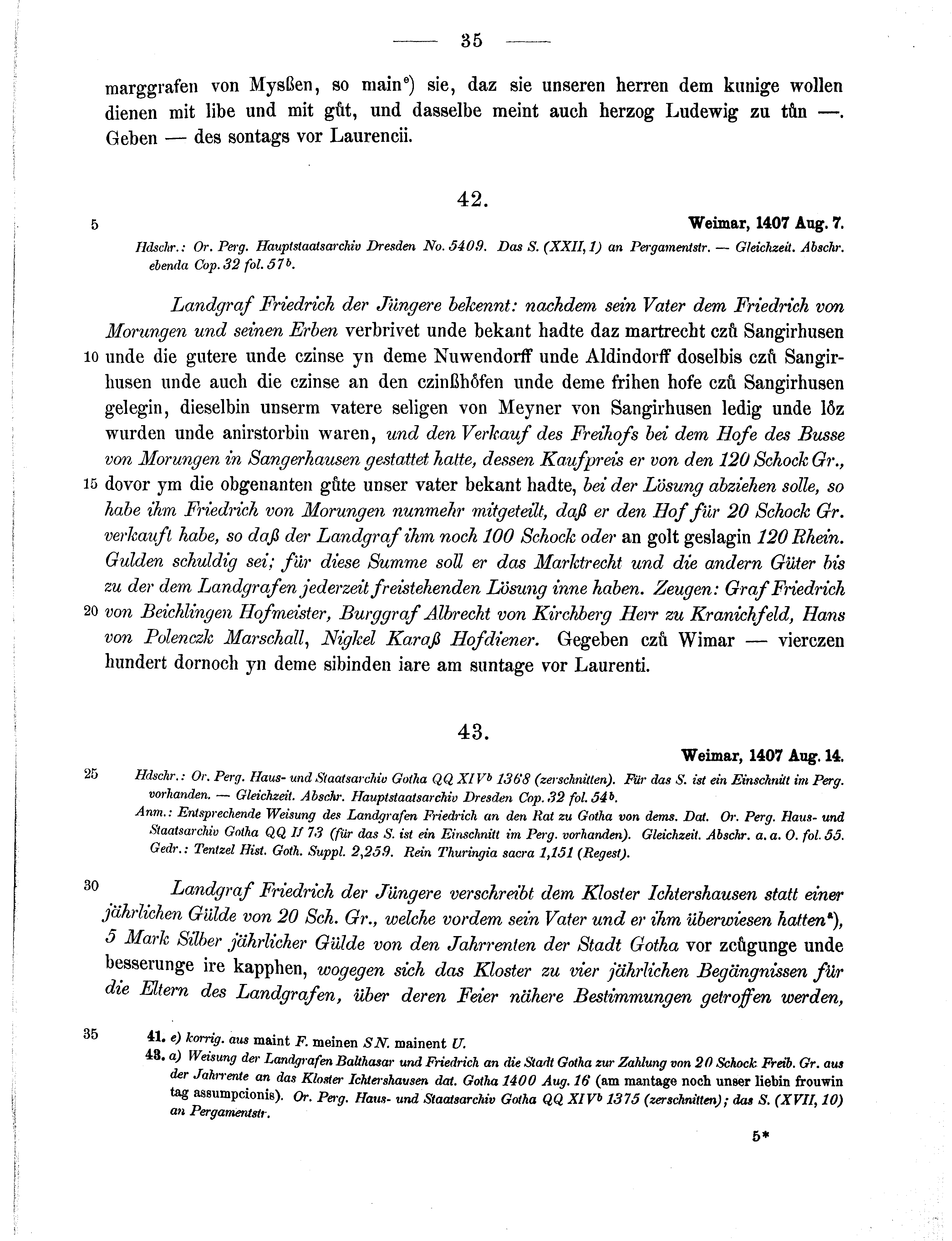 Historische Urkunde Seite 35 aus Band cds1b3