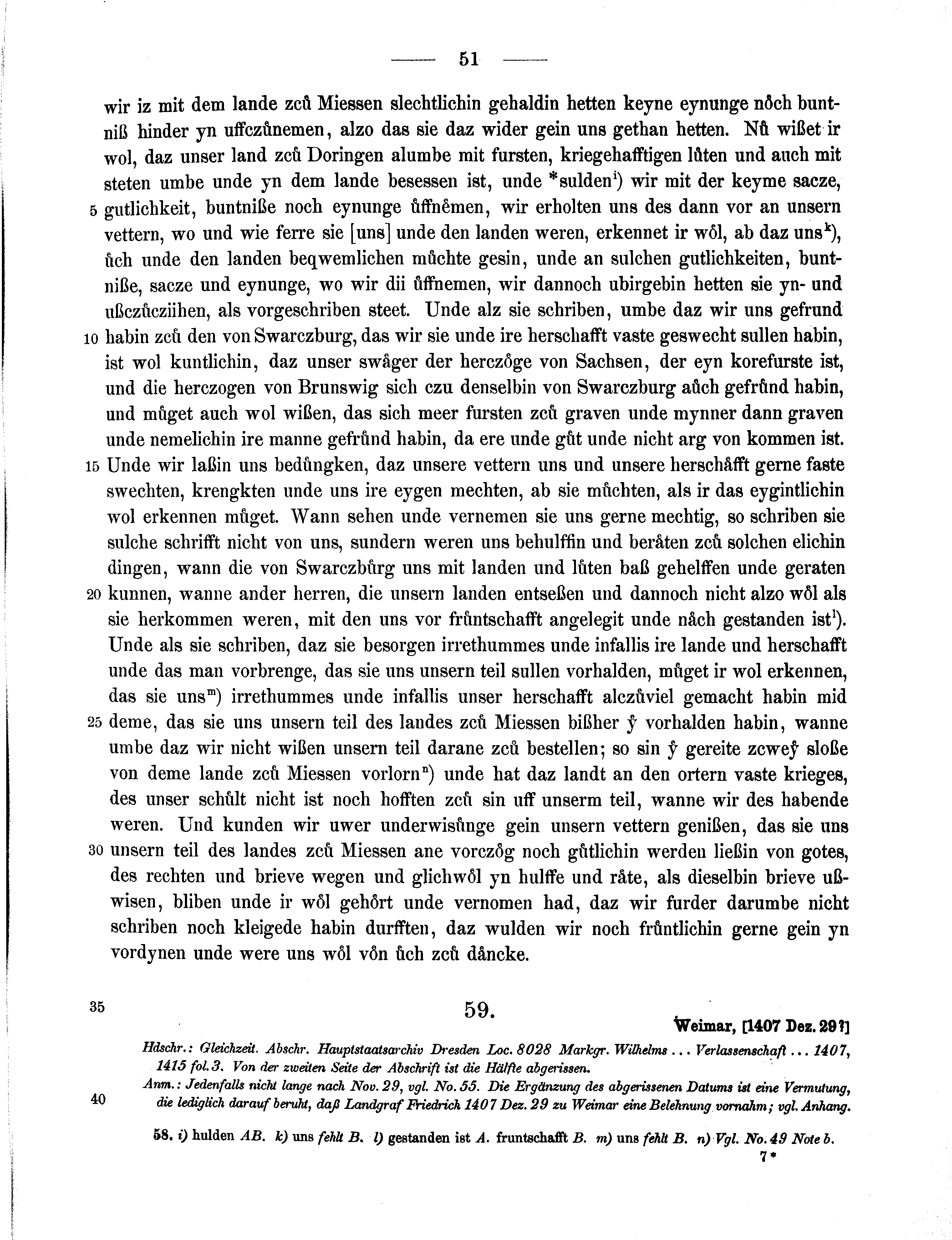 Historische Urkunde Seite 51 aus Band cds1b3