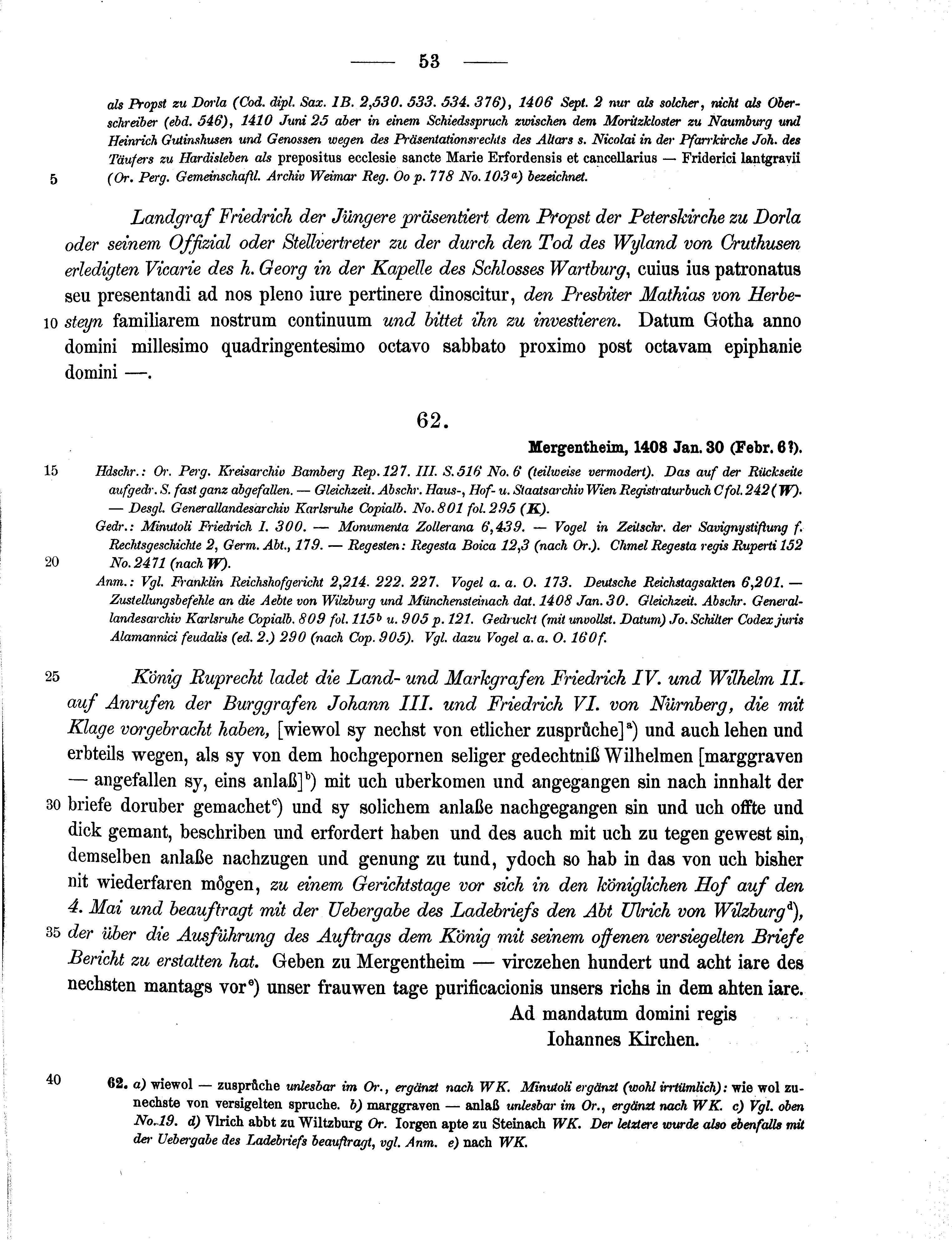 Historische Urkunde Seite 53 aus Band cds1b3
