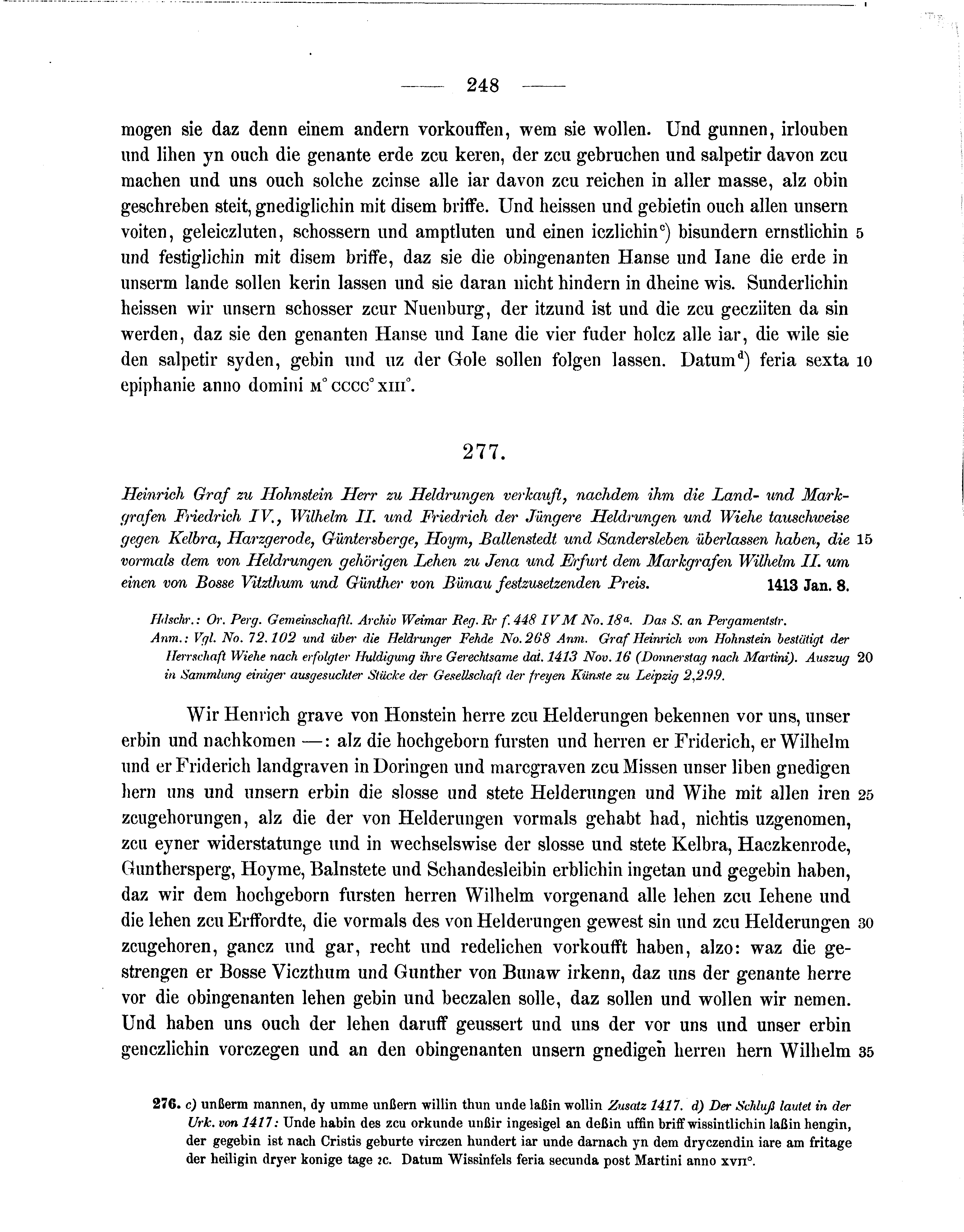 Historische Urkunde Seite 248 aus Band cds1b3