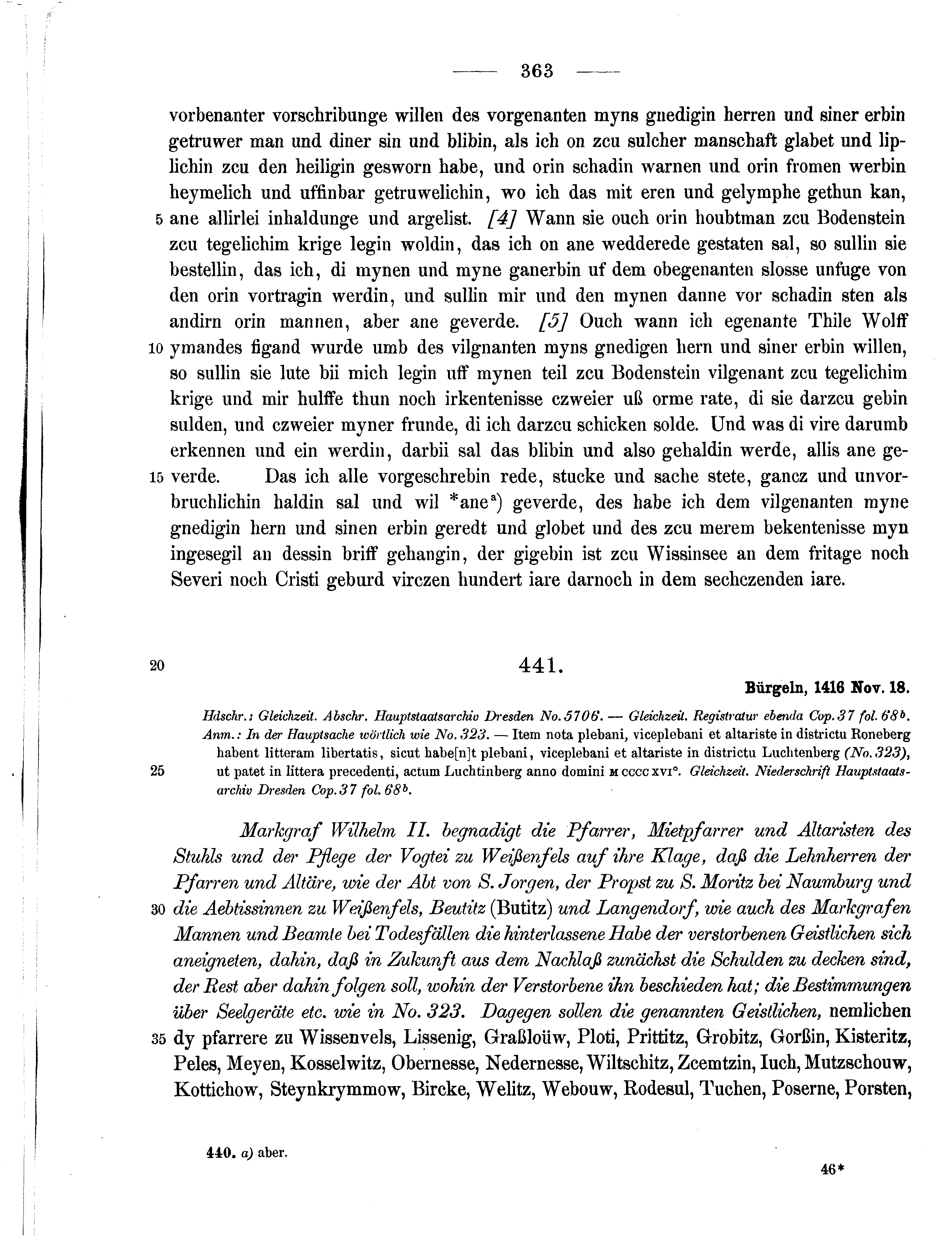 Historische Urkunde Seite 363 aus Band cds1b3