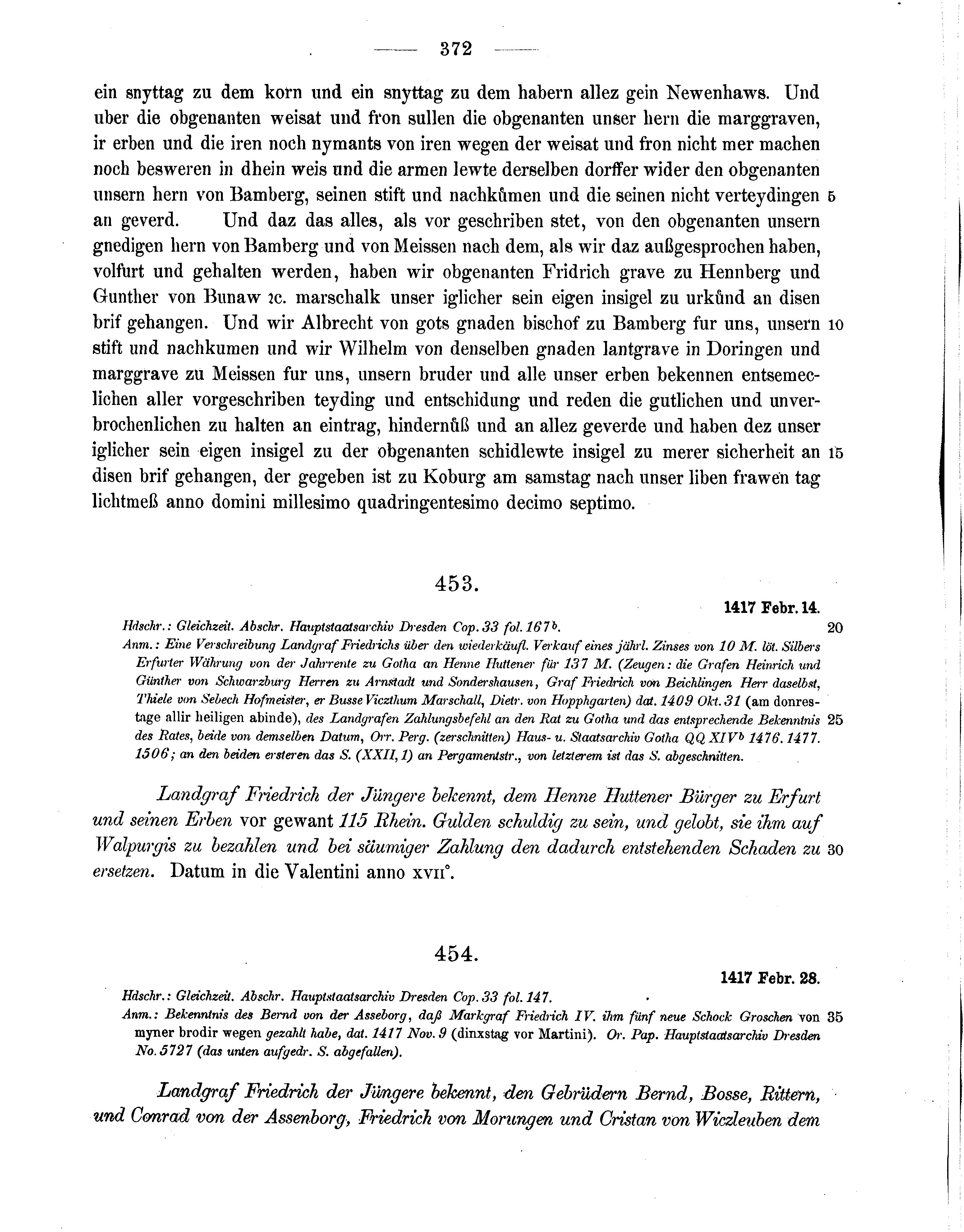 Historische Urkunde Seite 372 aus Band cds1b3