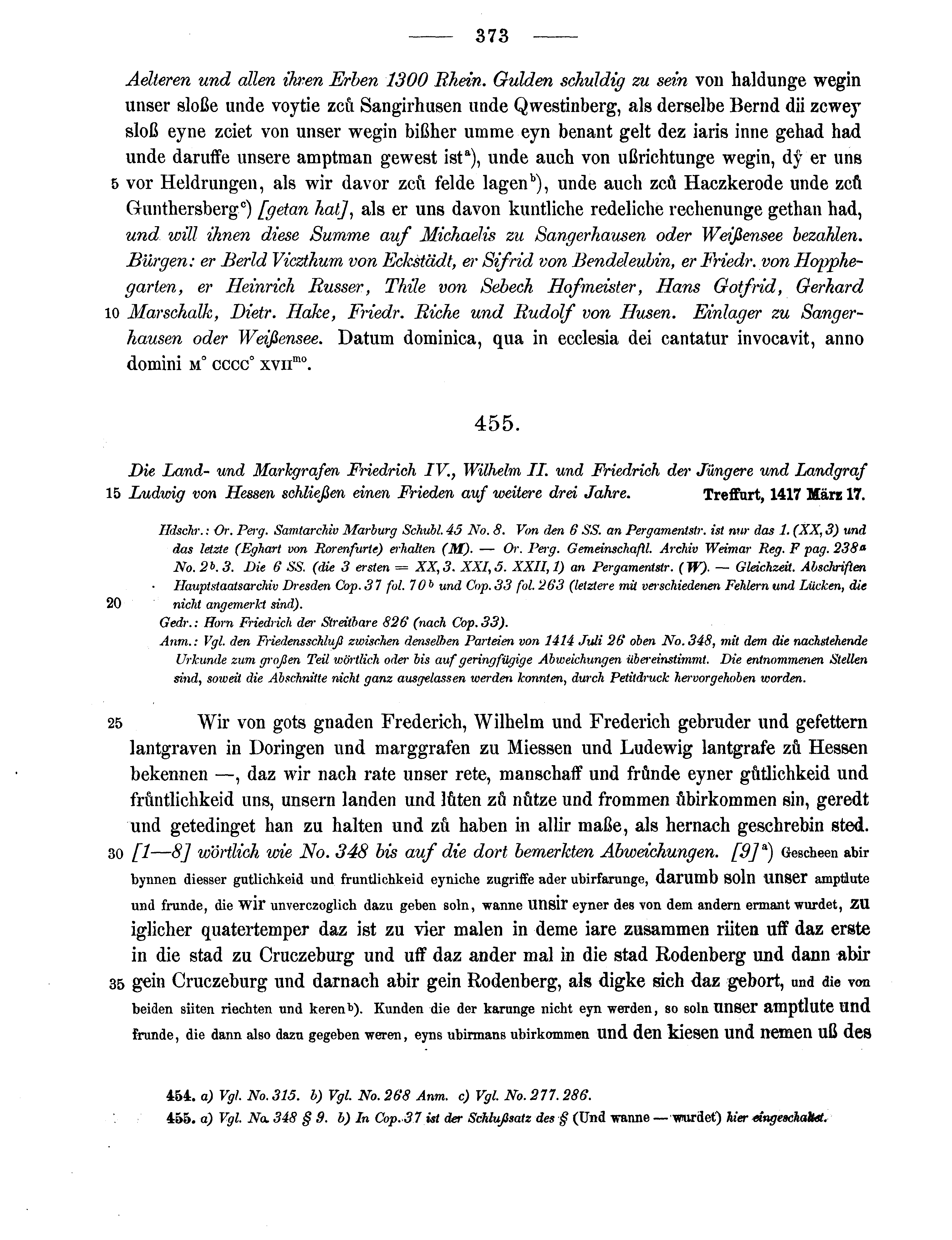 Historische Urkunde Seite 373 aus Band cds1b3
