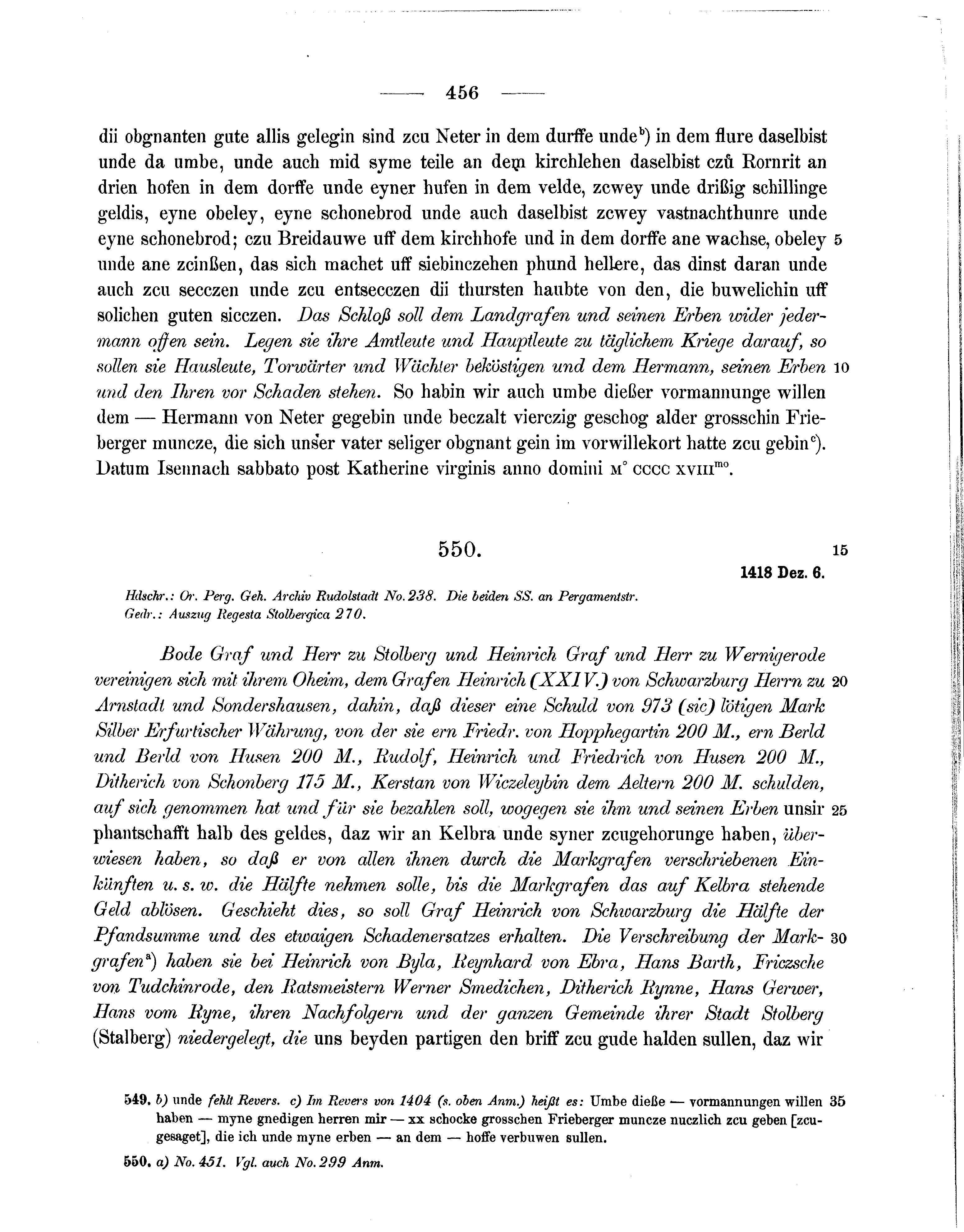 Historische Urkunde Seite 456 aus Band cds1b3