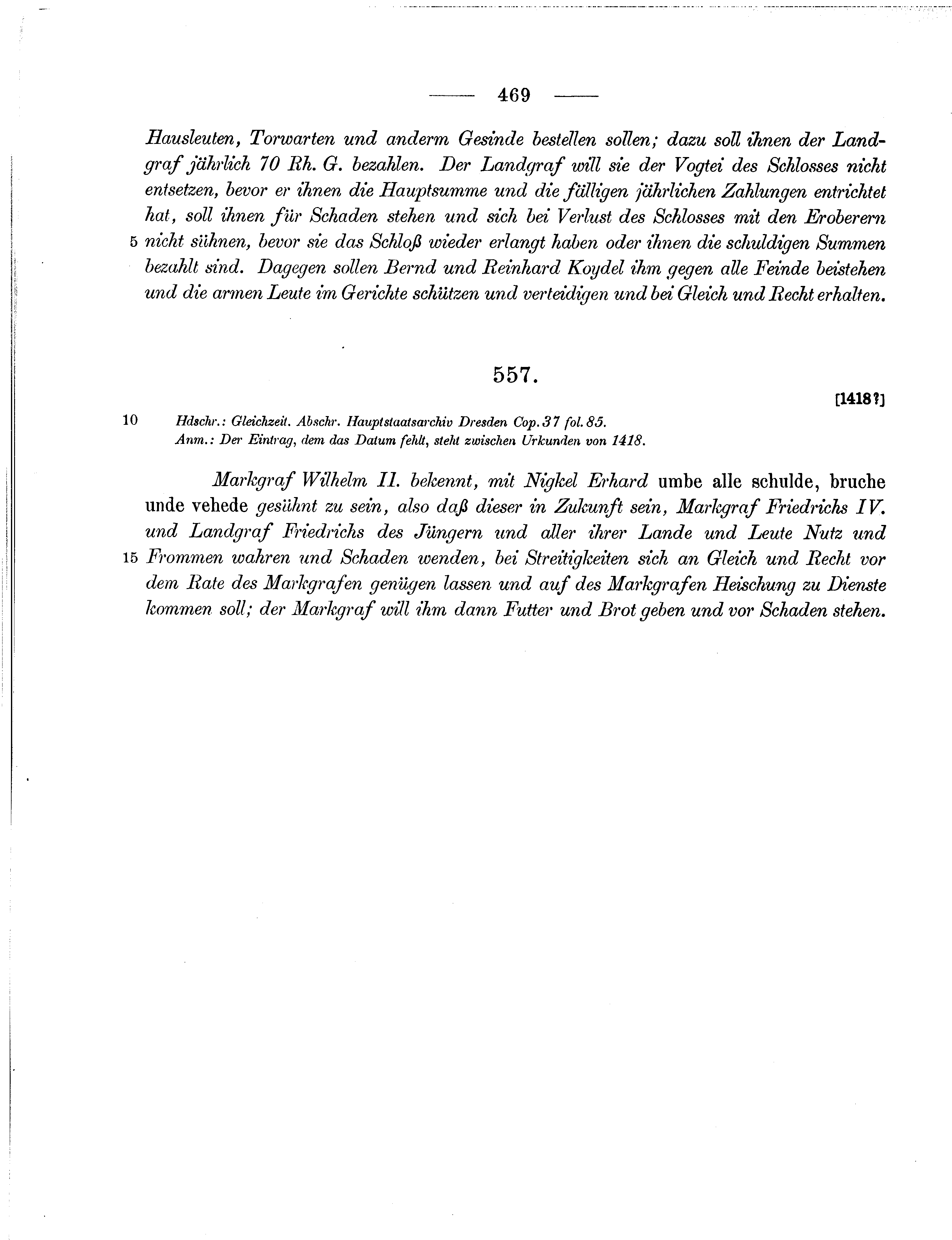 Historische Urkunde Seite 469 aus Band cds1b3