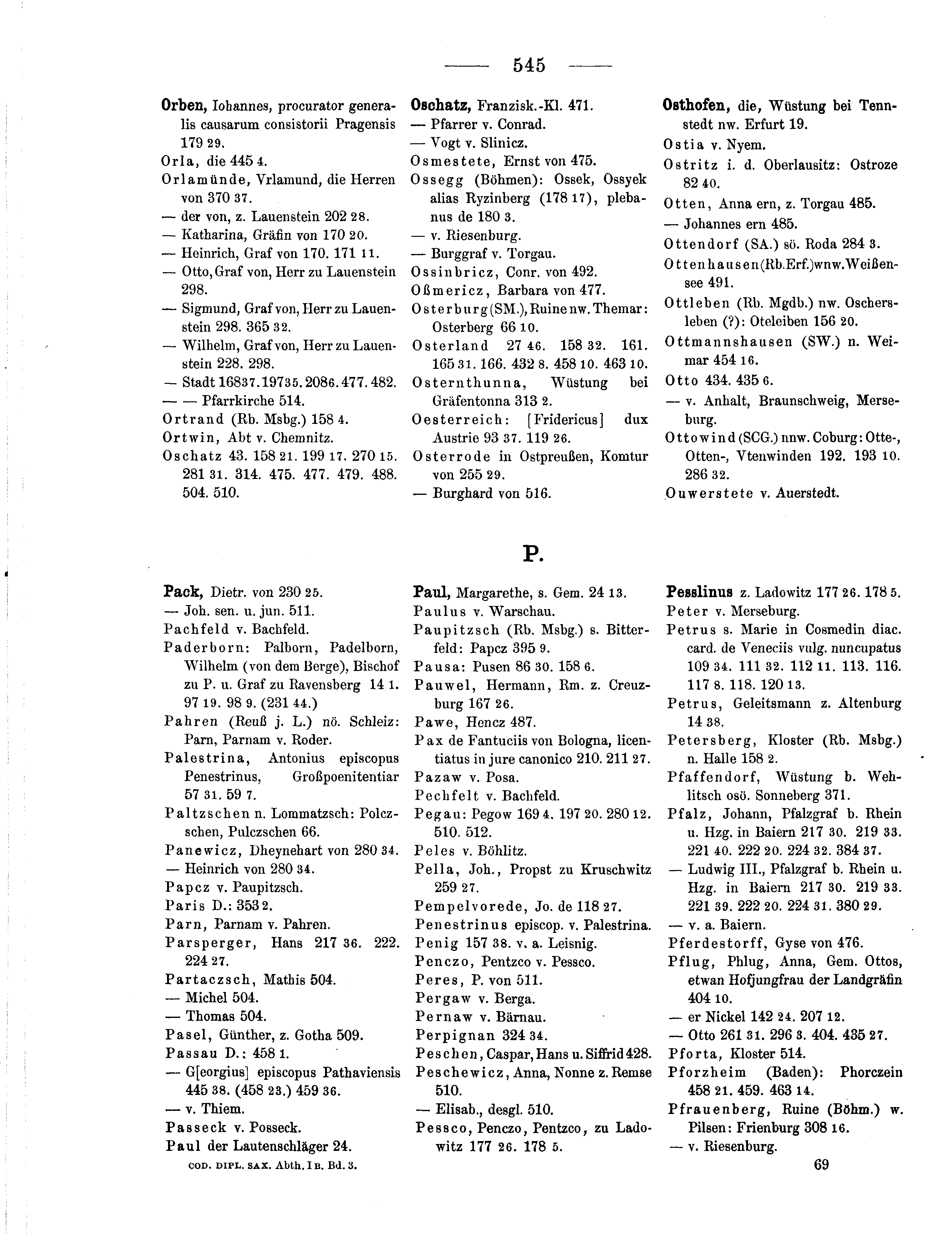 Historische Urkunde Seite 545 aus Band cds1b3