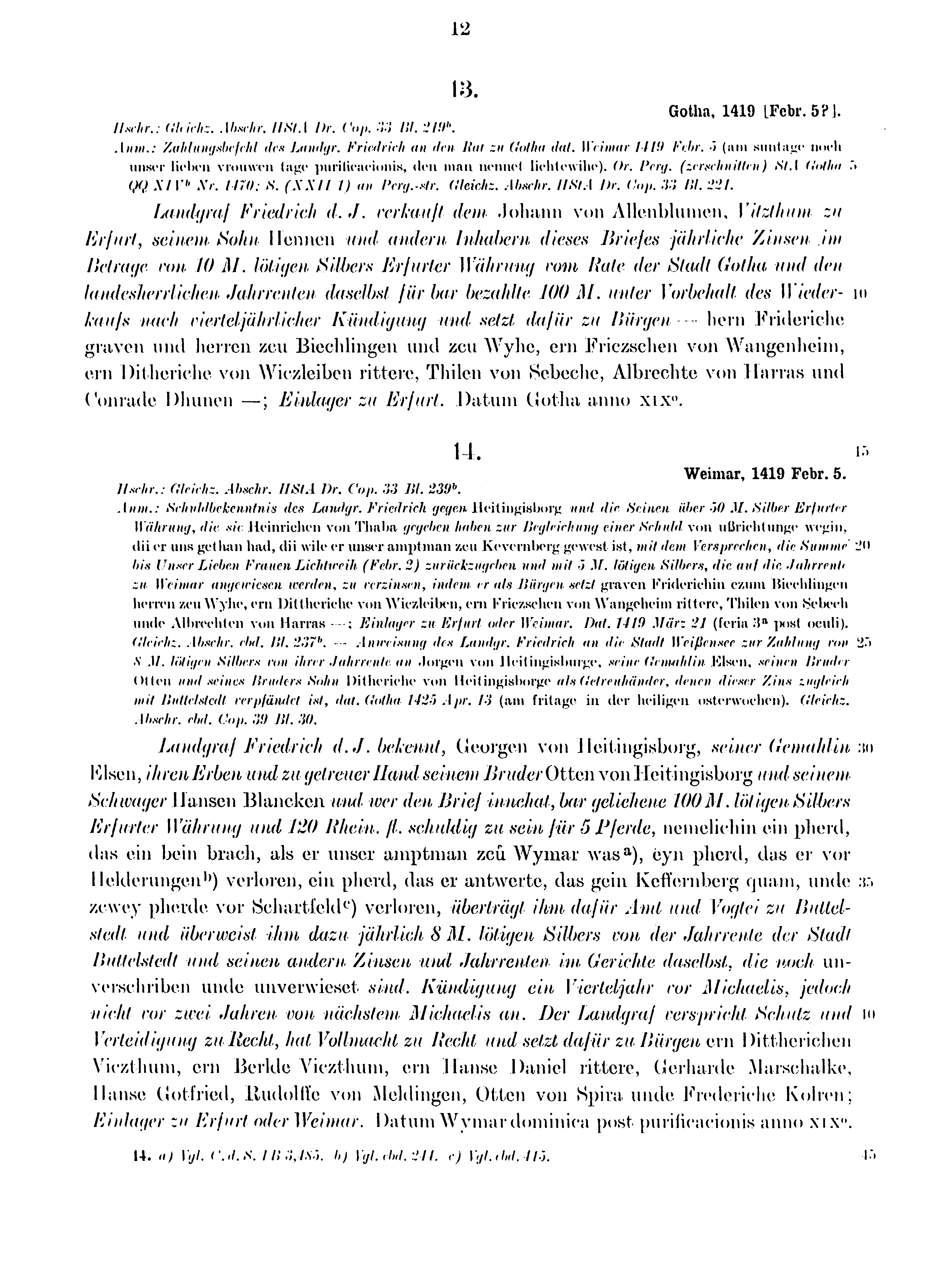 Historische Urkunde Seite 12 aus Band cds1b4