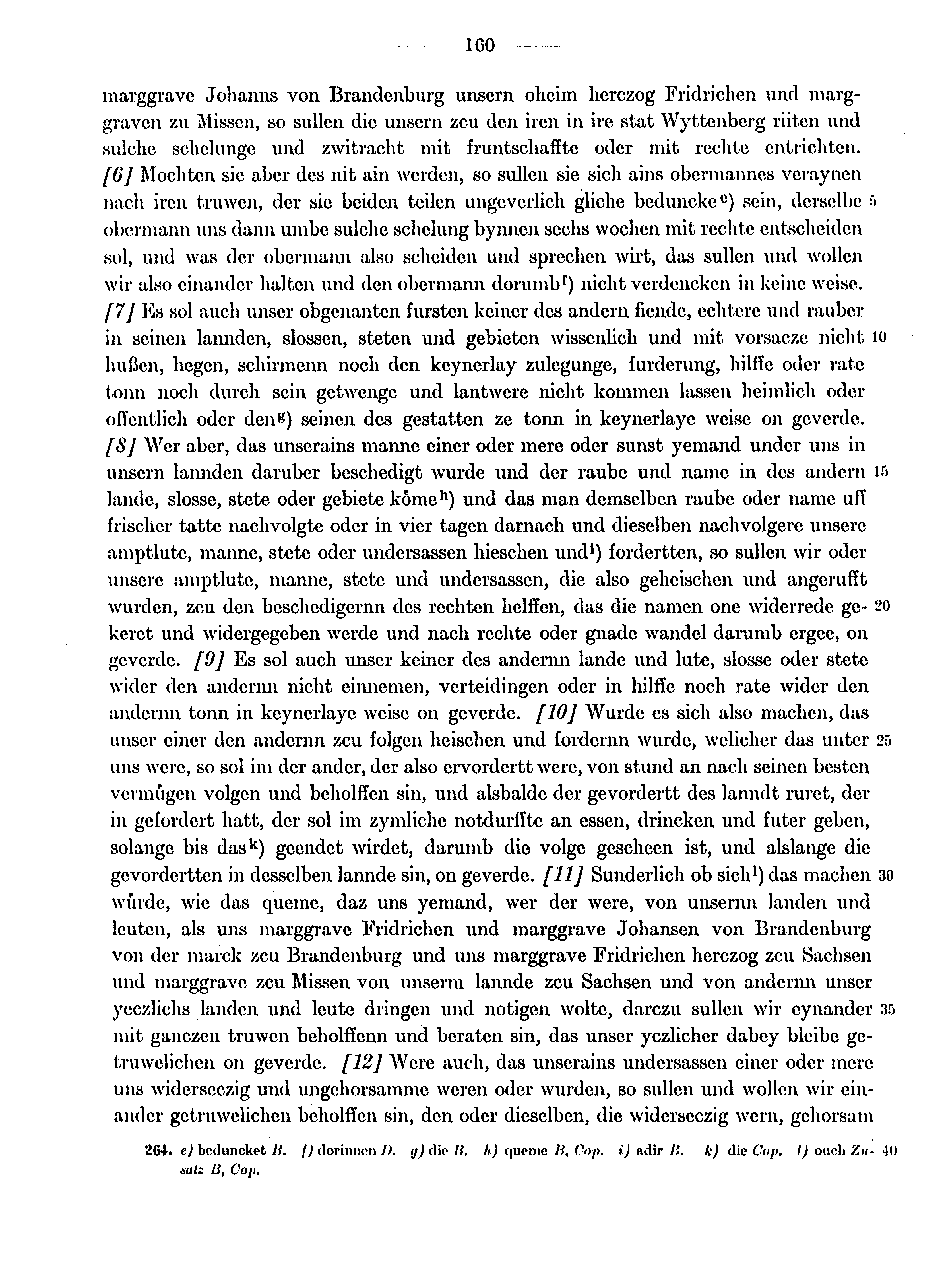Historische Urkunde Seite 160 aus Band cds1b4