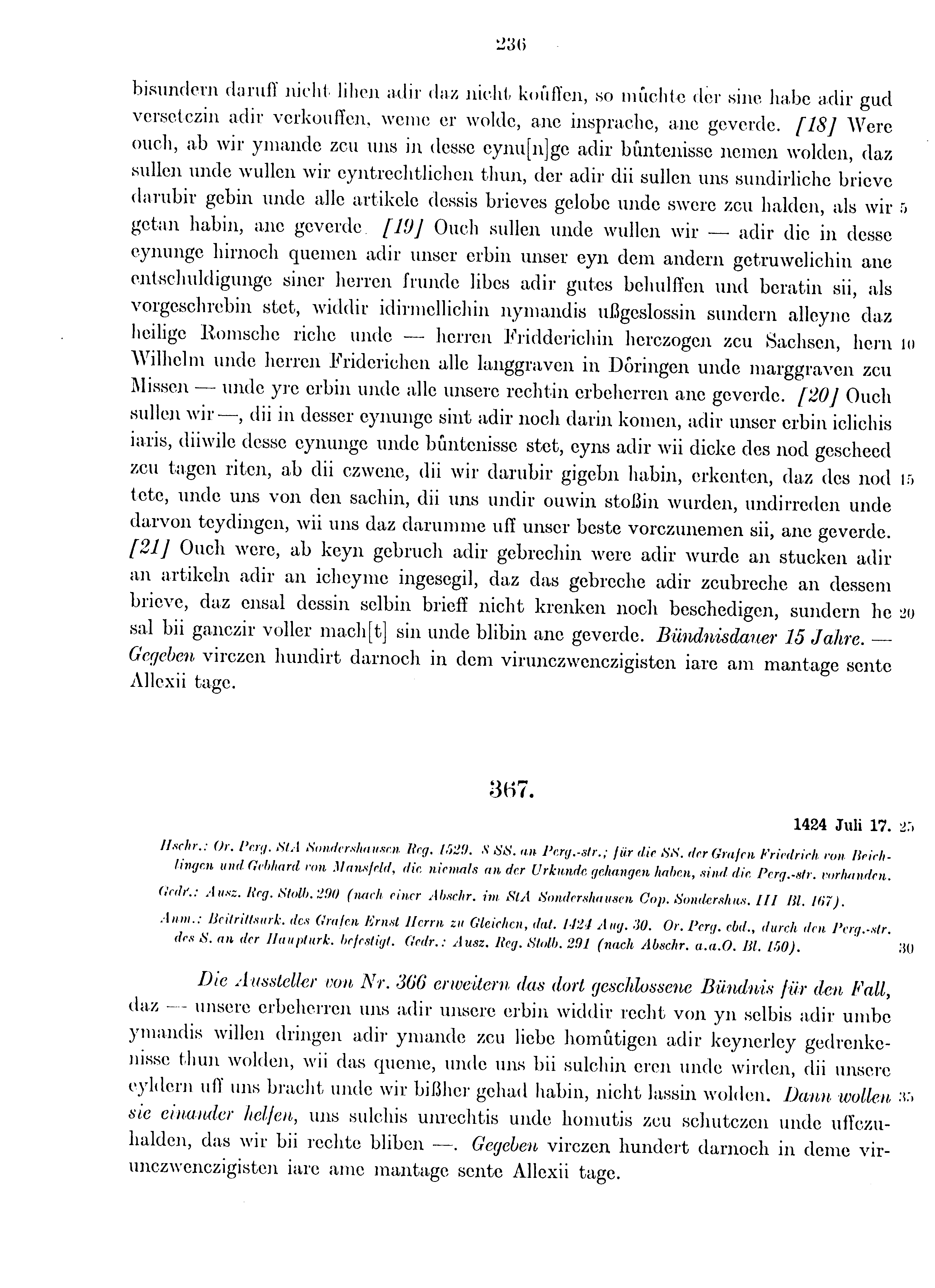 Historische Urkunde Seite 236 aus Band cds1b4