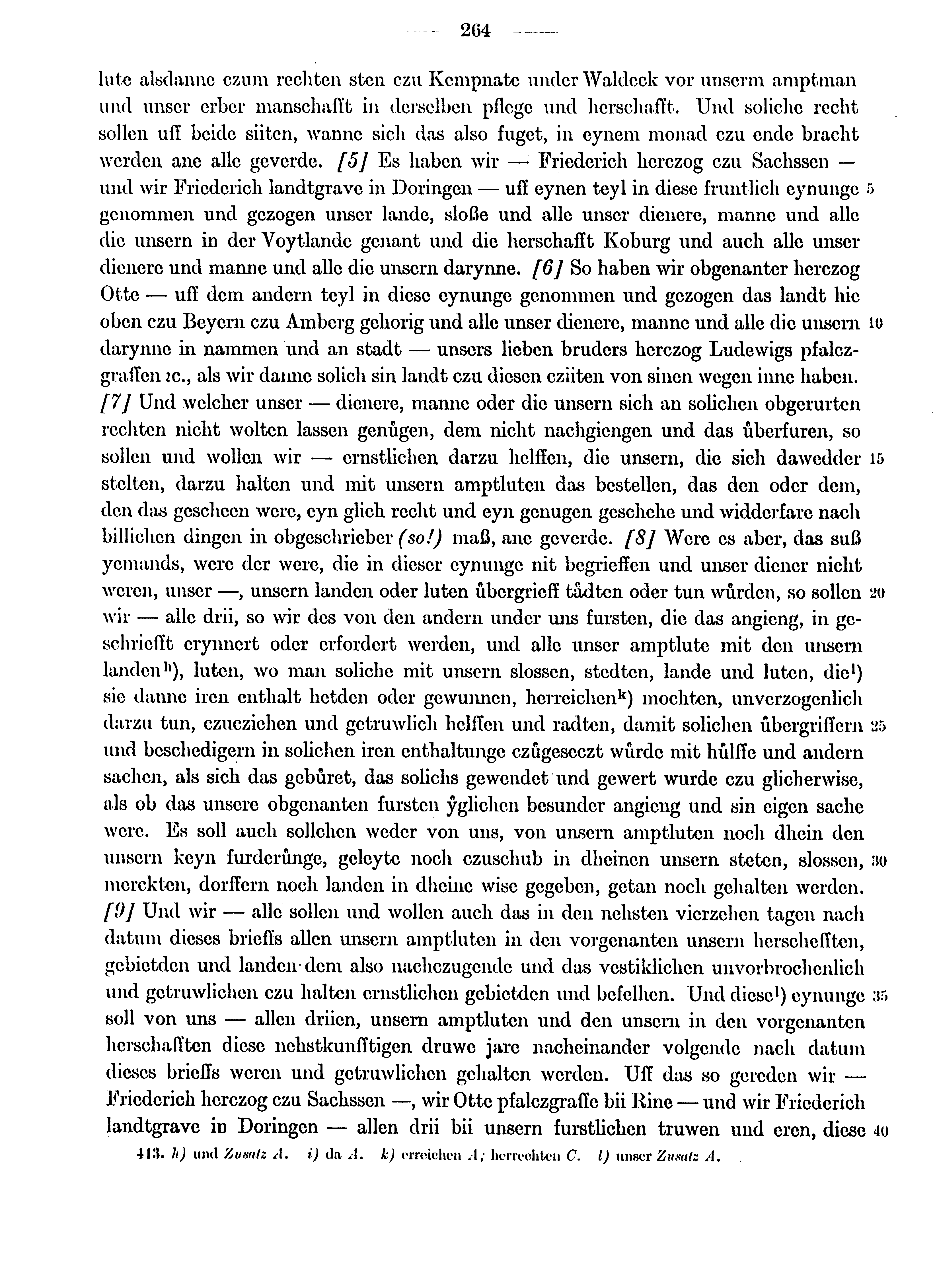Historische Urkunde Seite 264 aus Band cds1b4