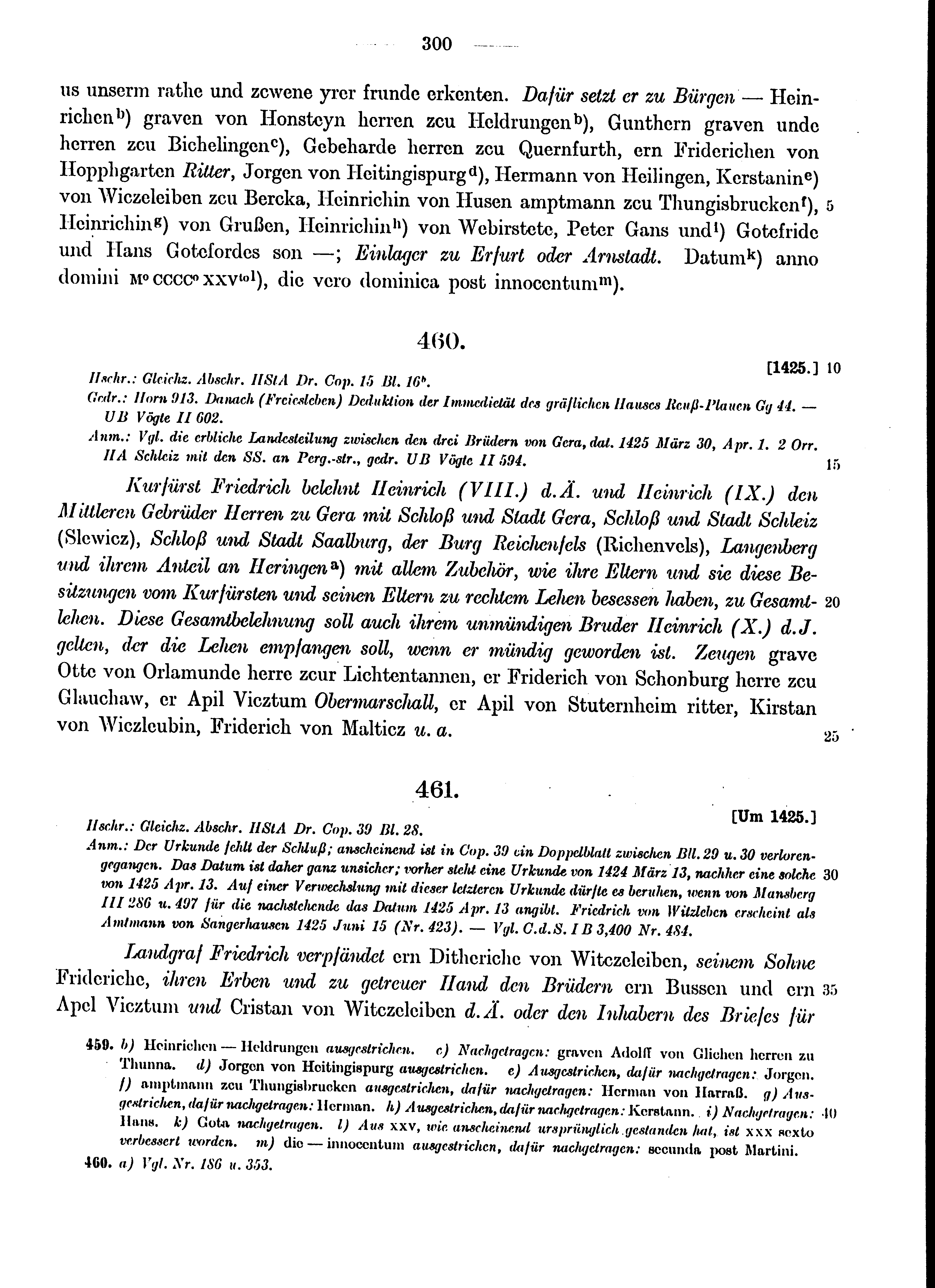Historische Urkunde Seite 300 aus Band cds1b4