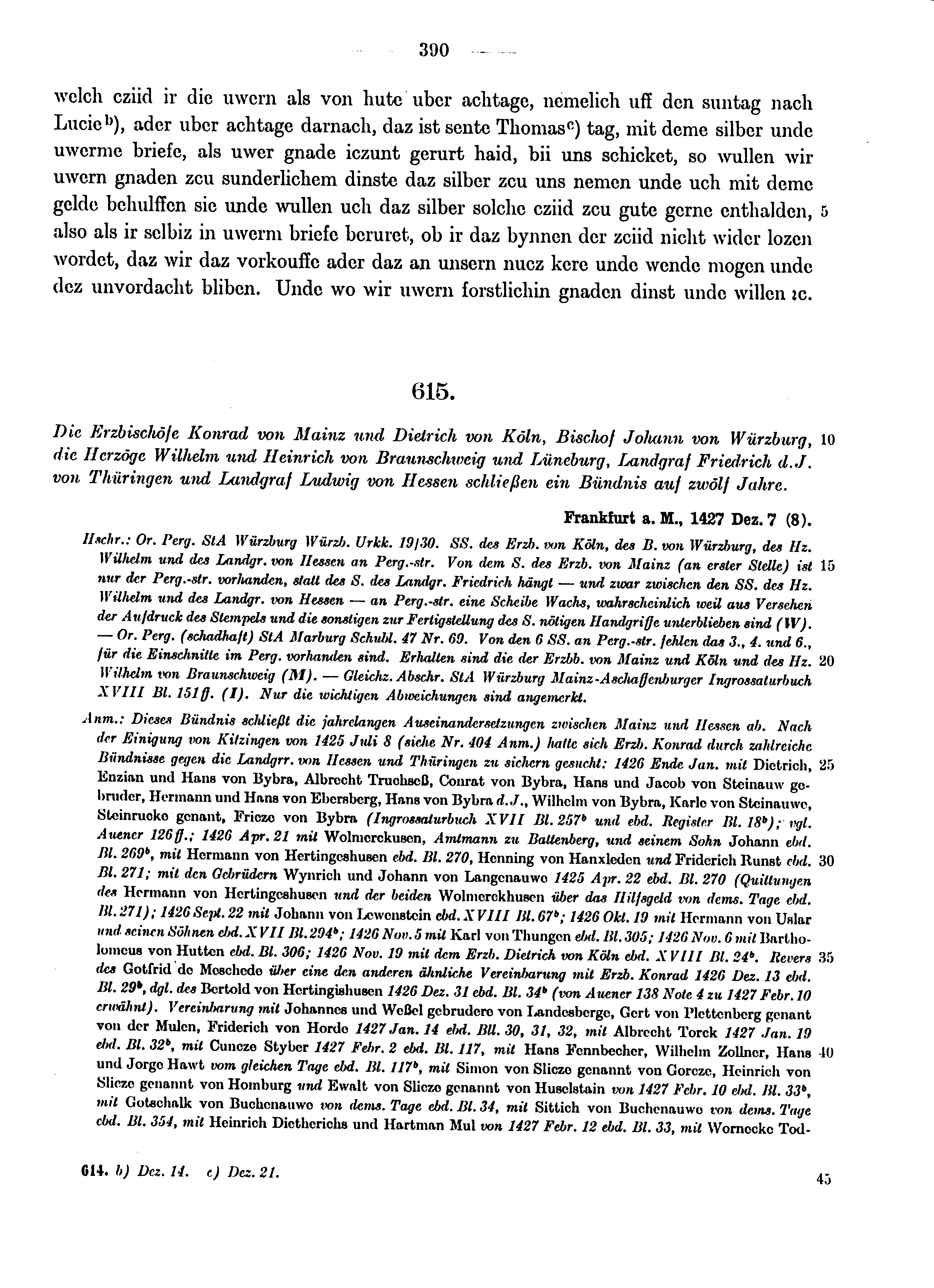 Historische Urkunde Seite 390 aus Band cds1b4