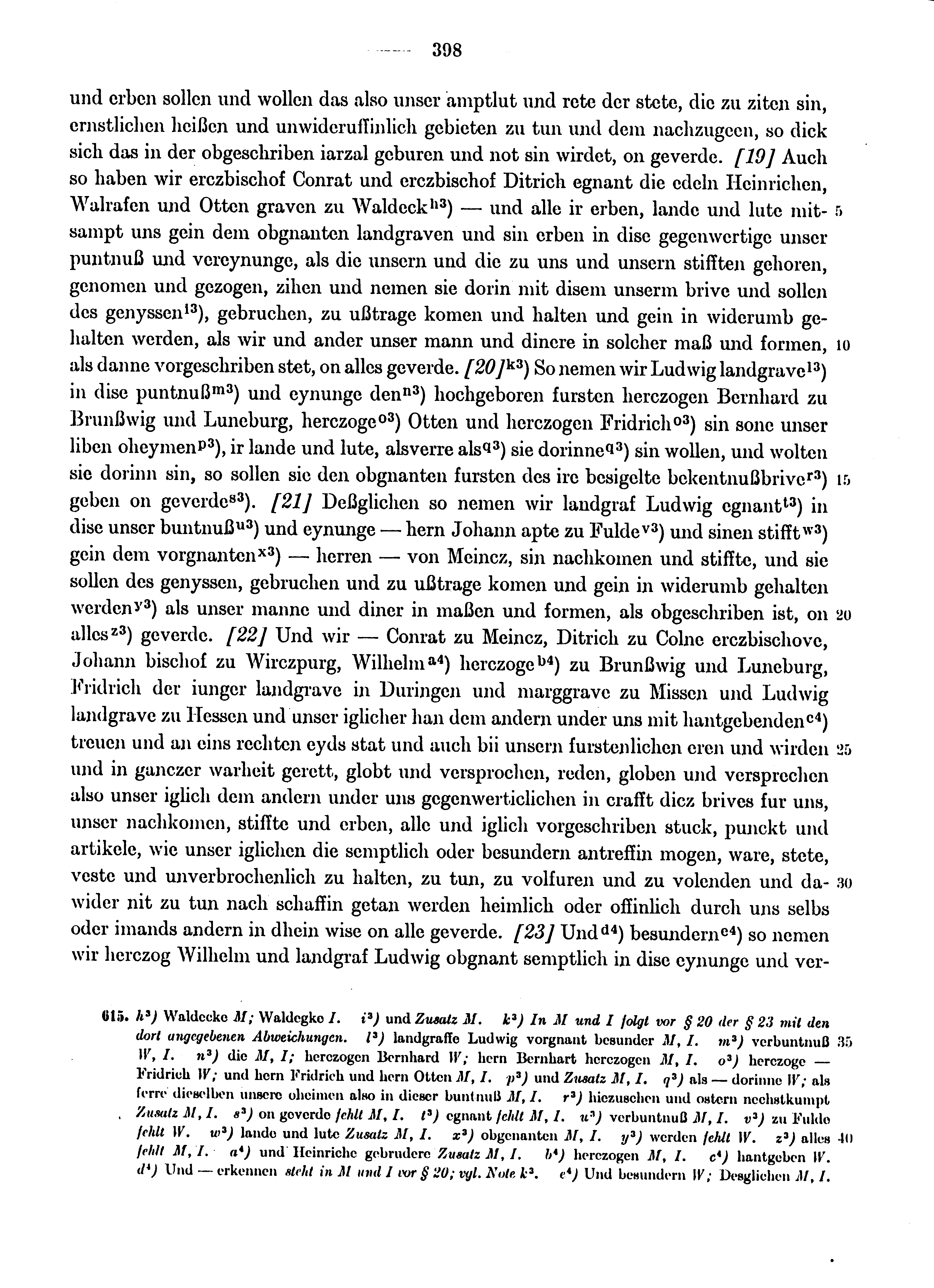 Historische Urkunde Seite 398 aus Band cds1b4