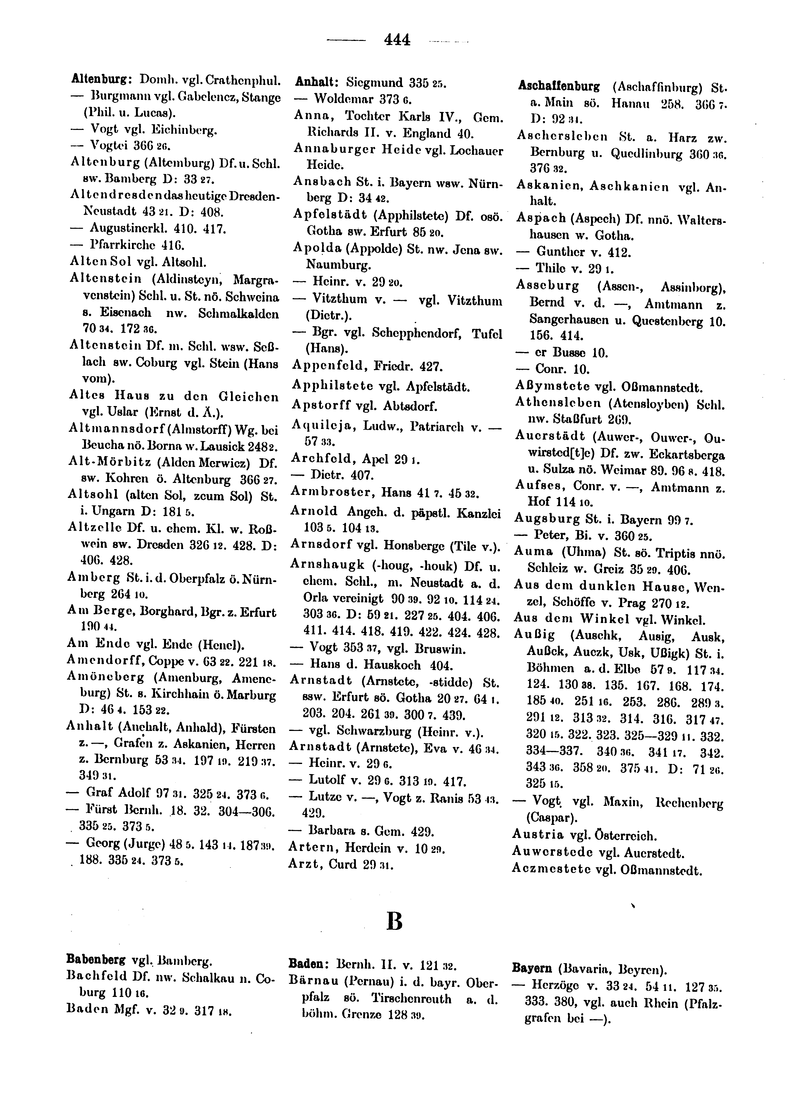 Historische Urkunde Seite 444 aus Band cds1b4