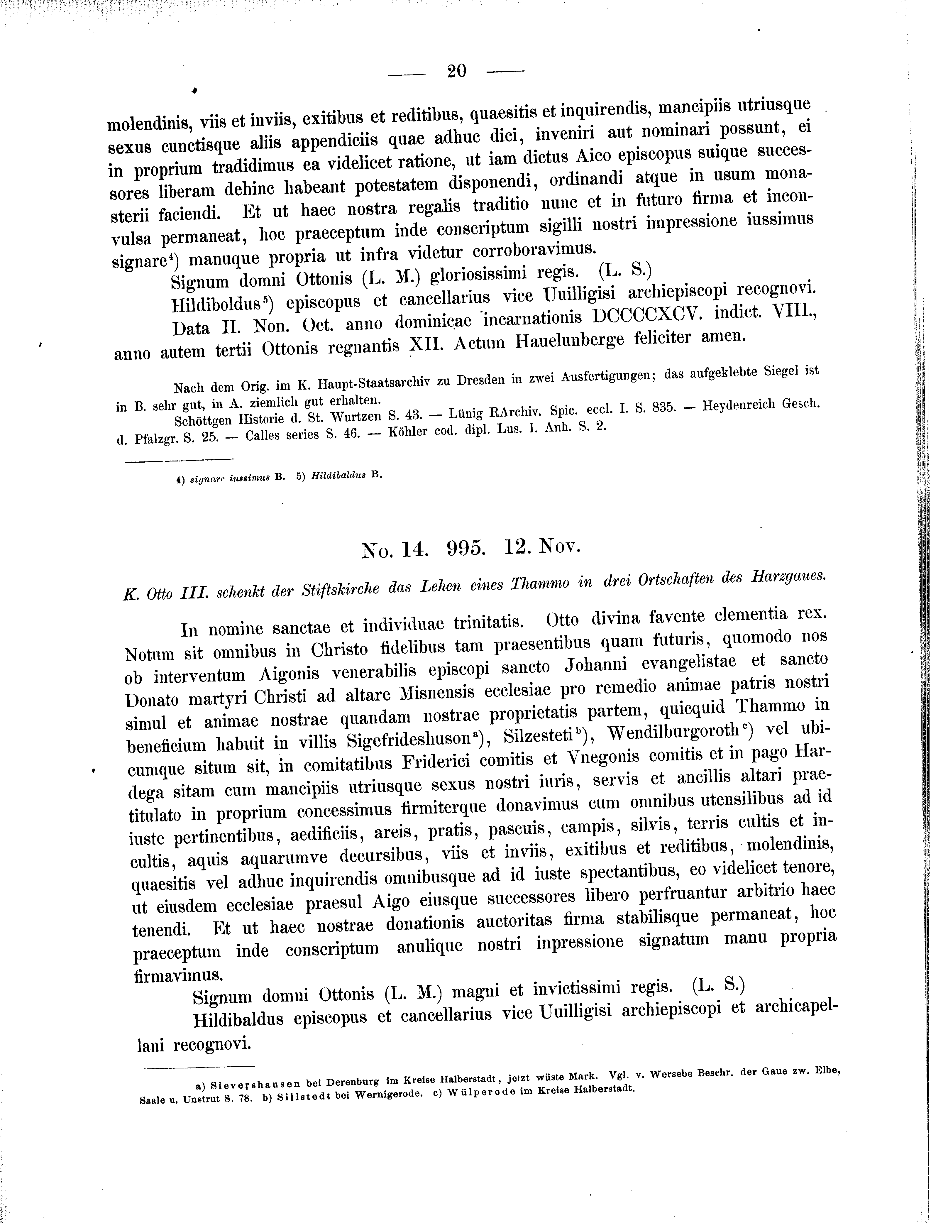 Historische Urkunde Seite 20 aus Band cds2_01