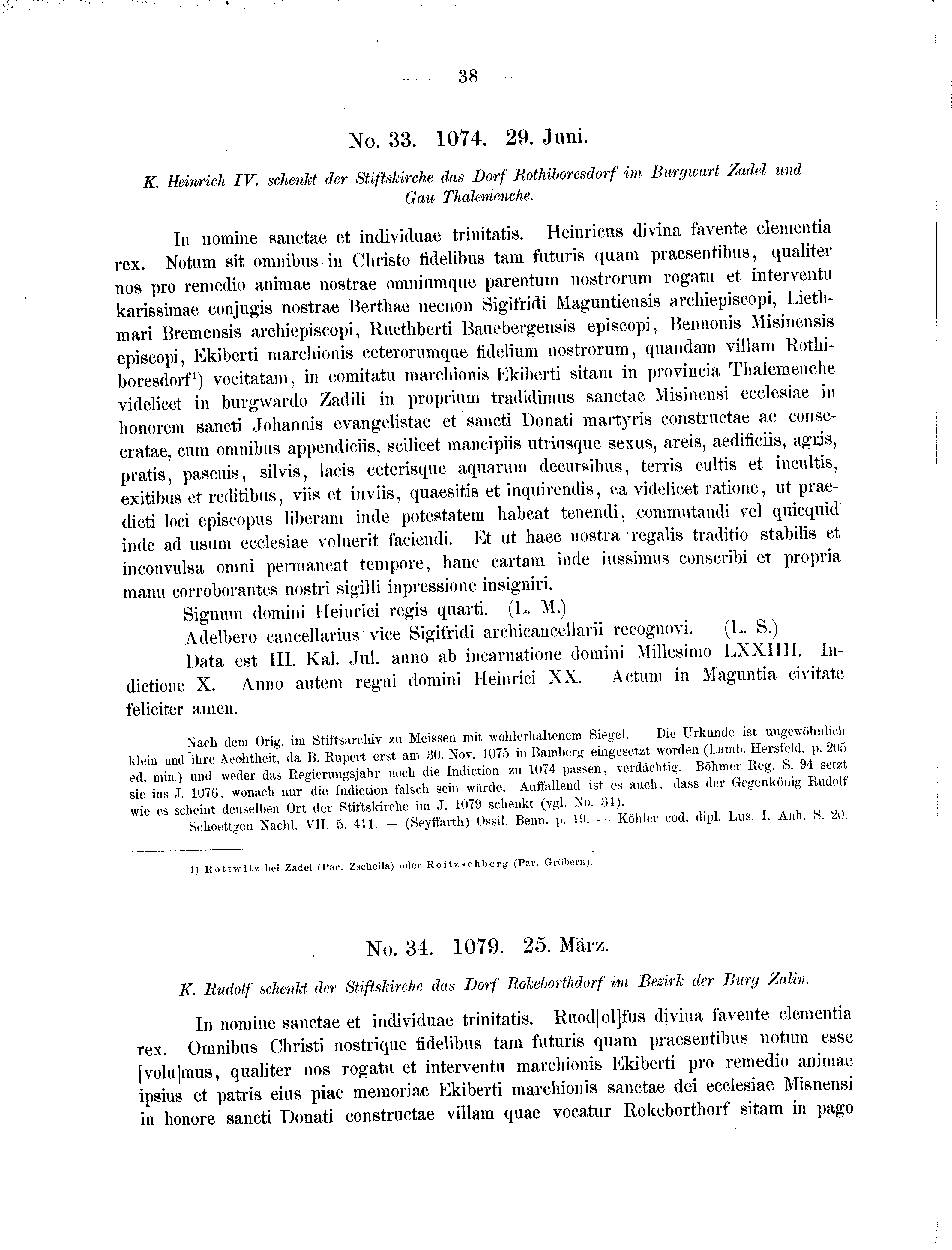 Historische Urkunde Seite 38 aus Band cds2_01