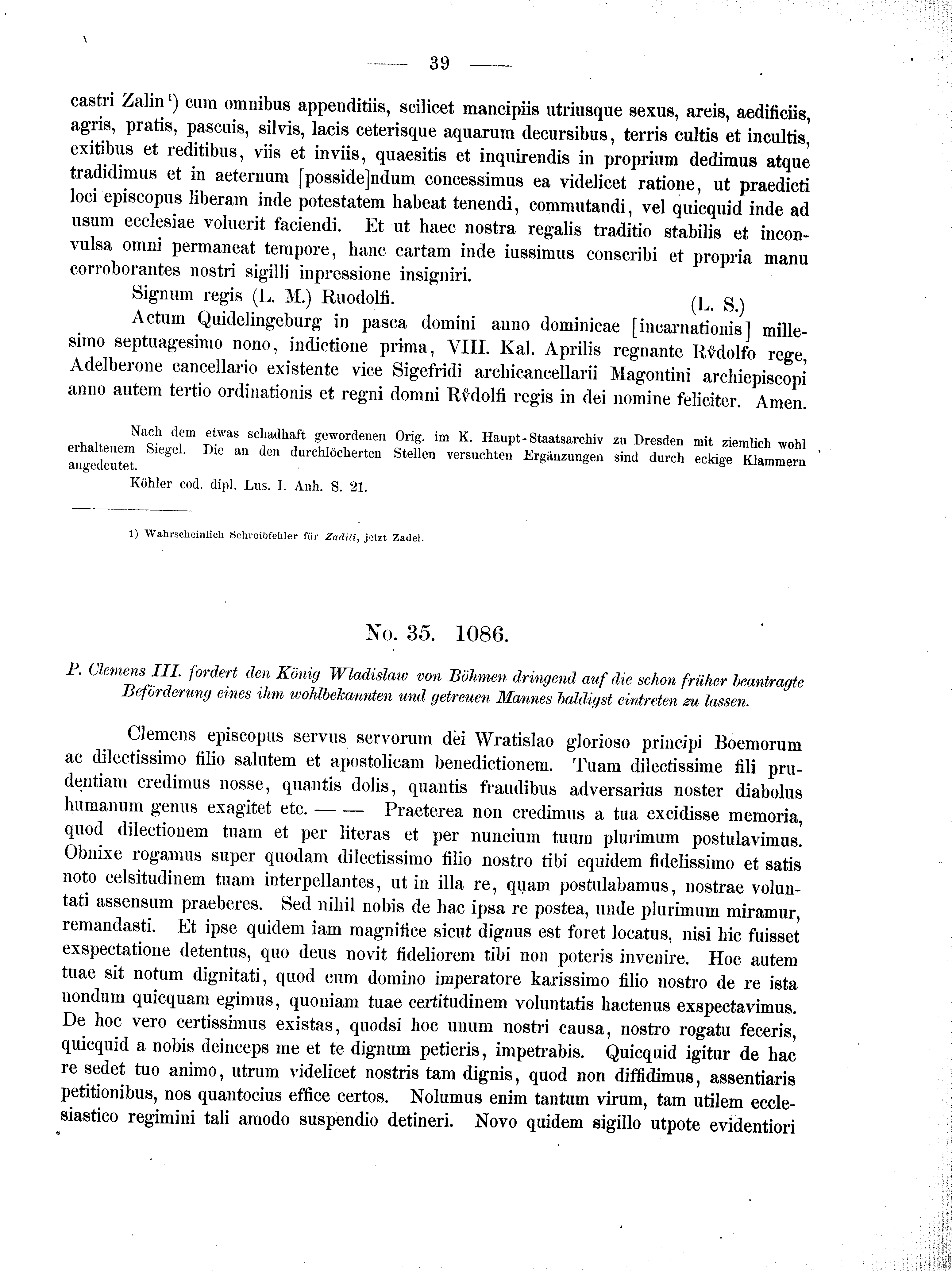 Historische Urkunde Seite 39 aus Band cds2_01