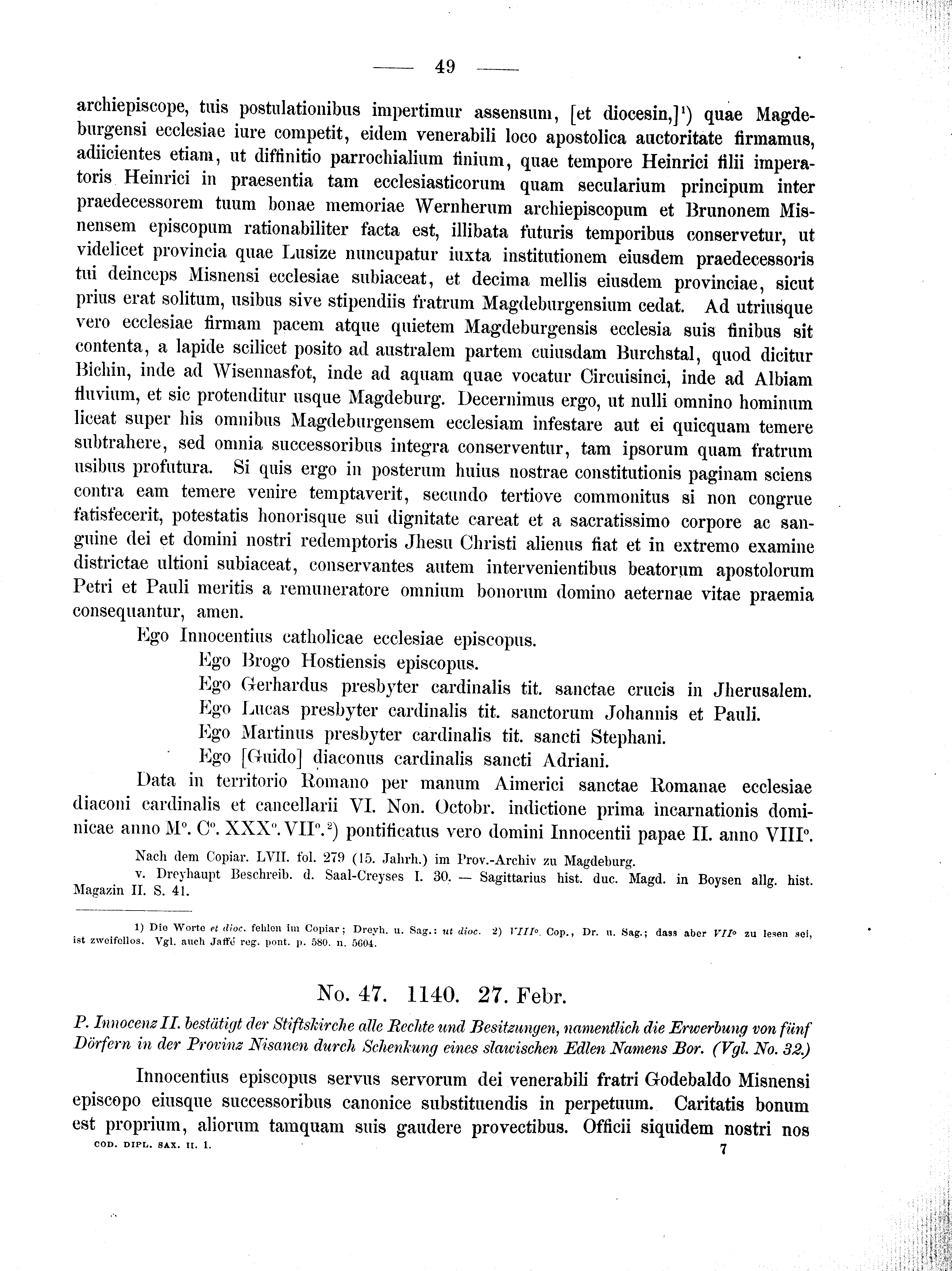 Historische Urkunde Seite 49 aus Band cds2_01