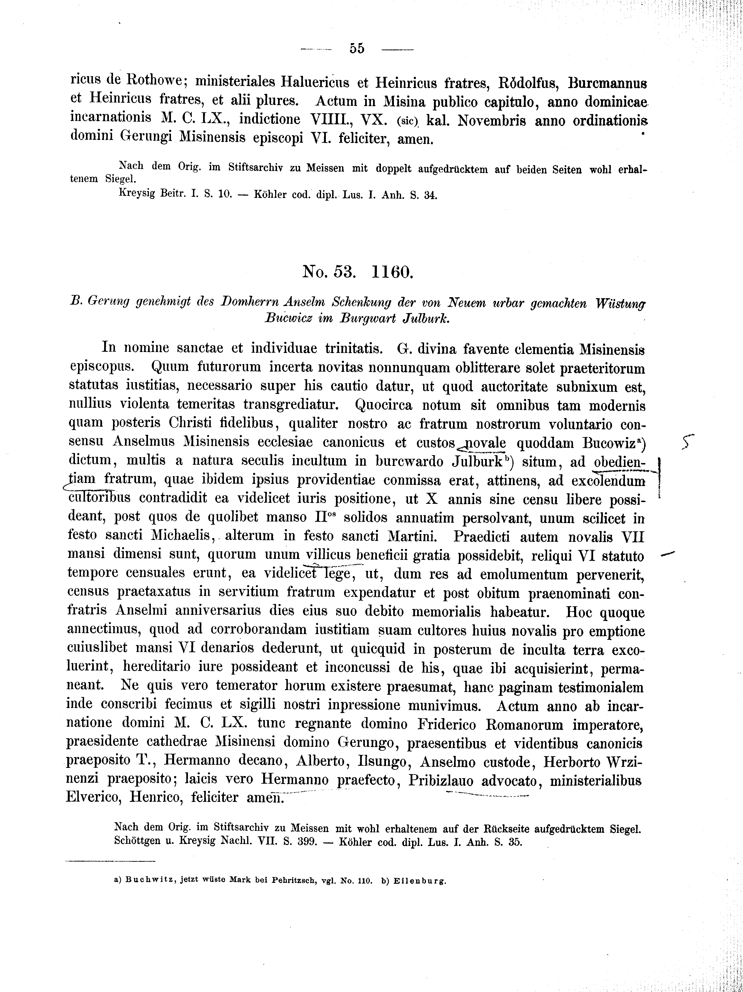 Historische Urkunde Seite 55 aus Band cds2_01