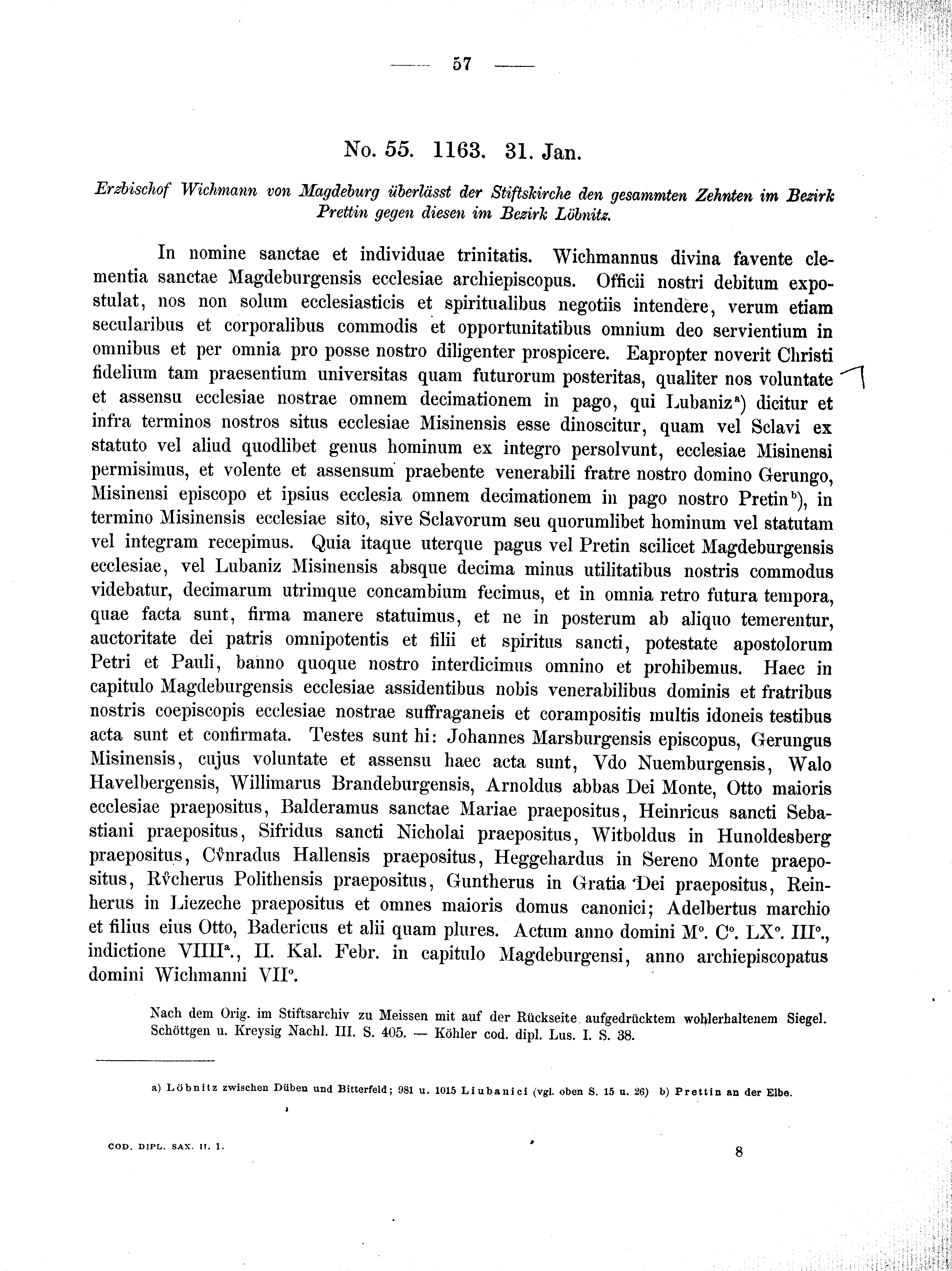 Historische Urkunde Seite 57 aus Band cds2_01