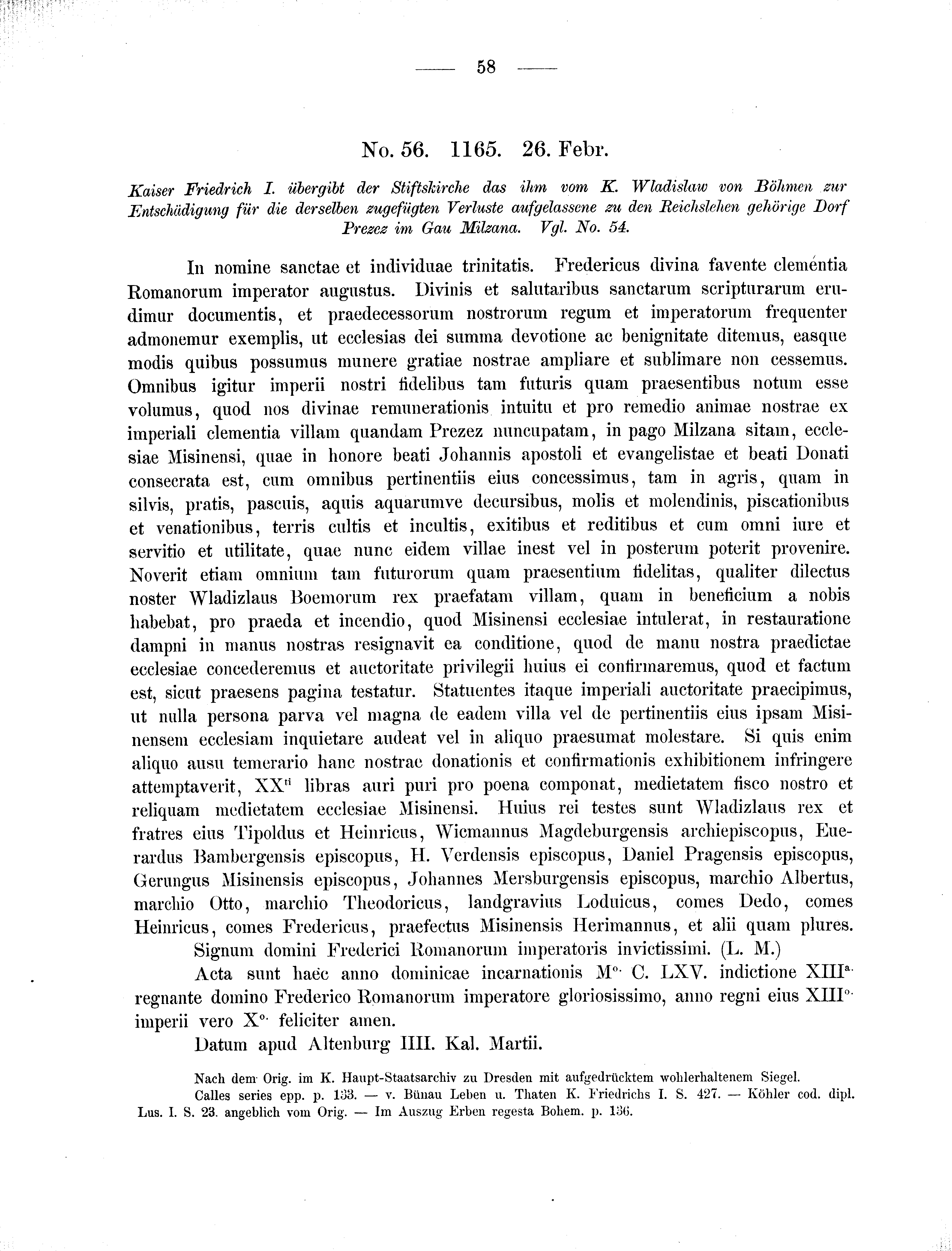 Historische Urkunde Seite 58 aus Band cds2_01