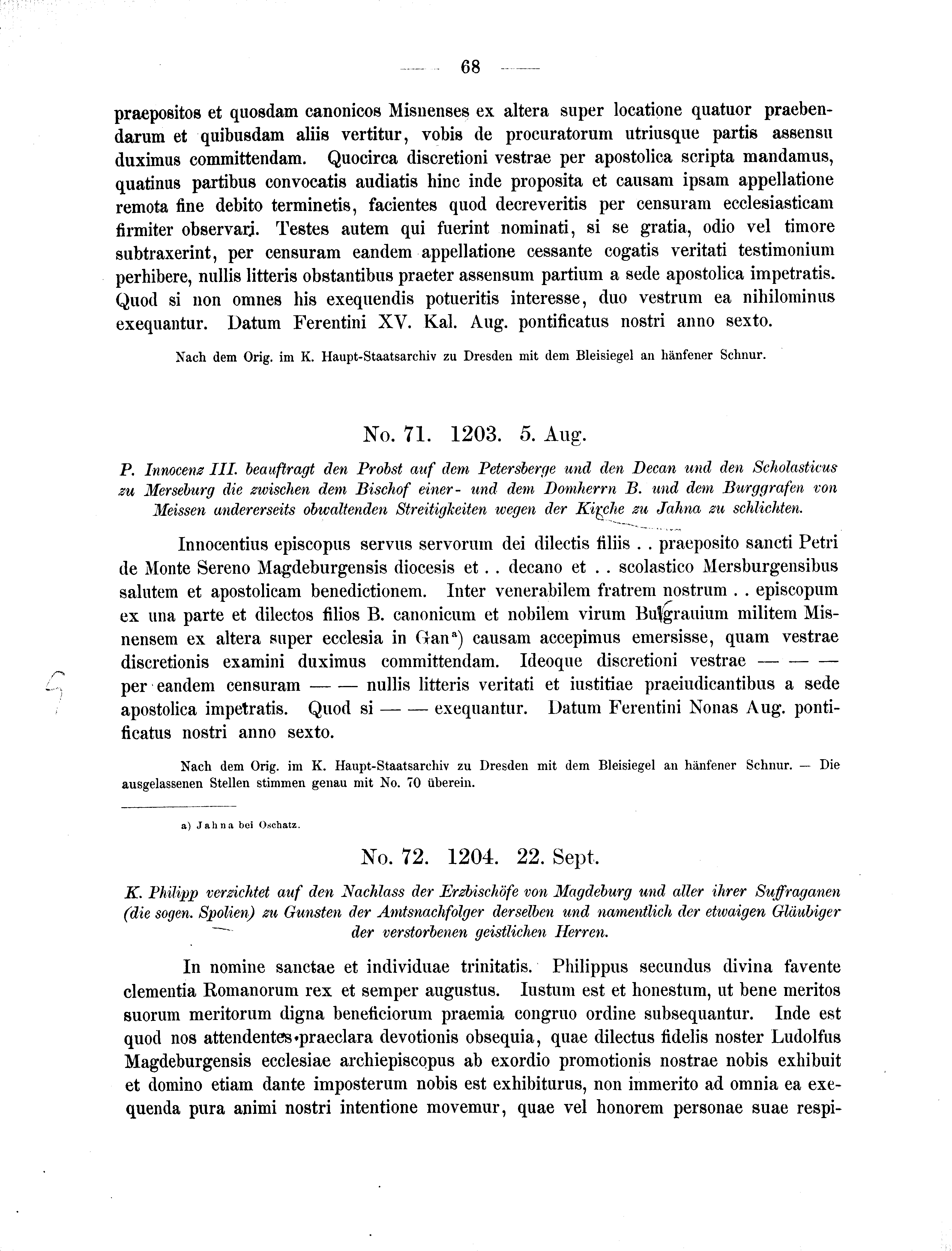 Historische Urkunde Seite 68 aus Band cds2_01