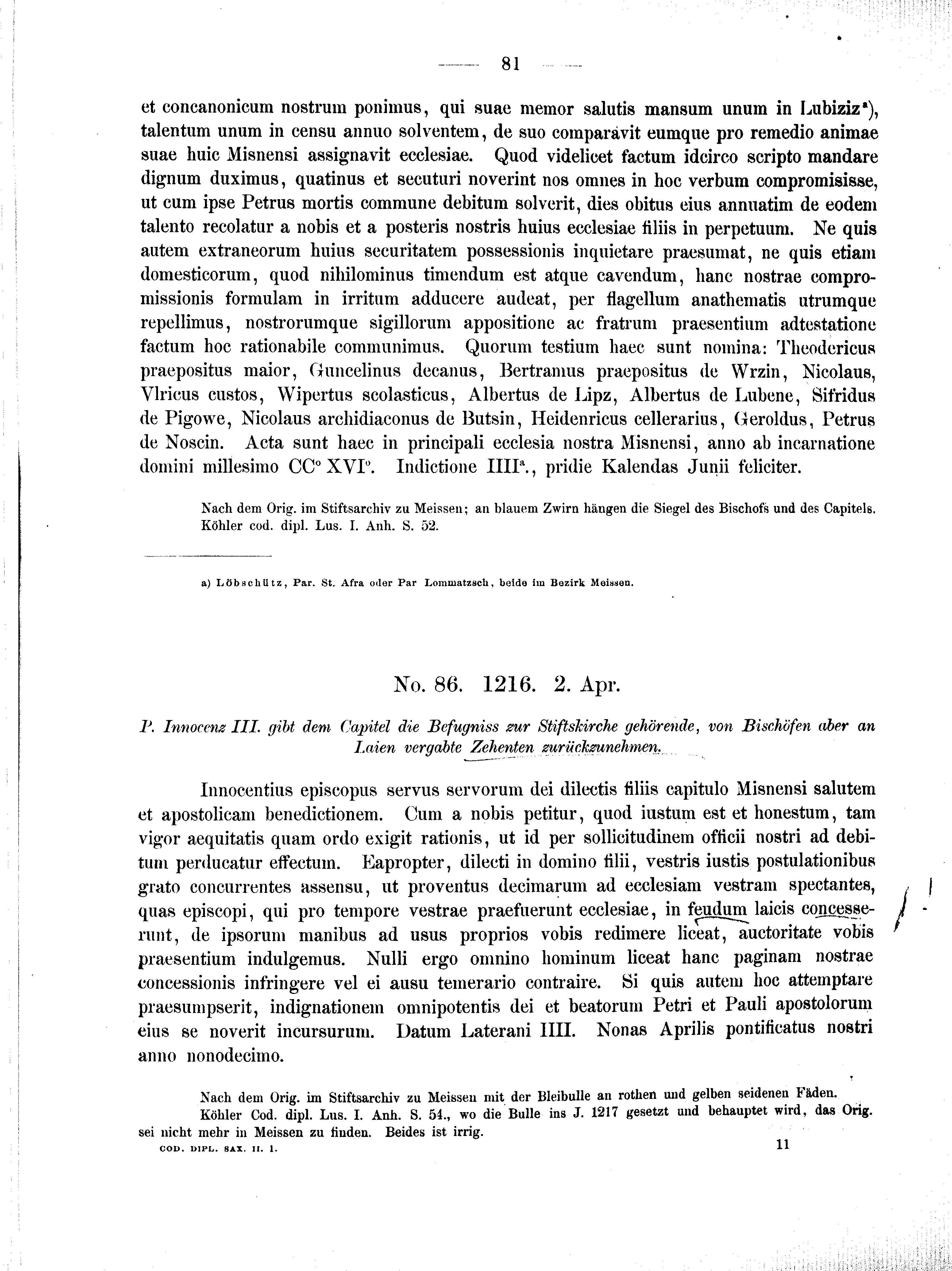 Historische Urkunde Seite 81 aus Band cds2_01