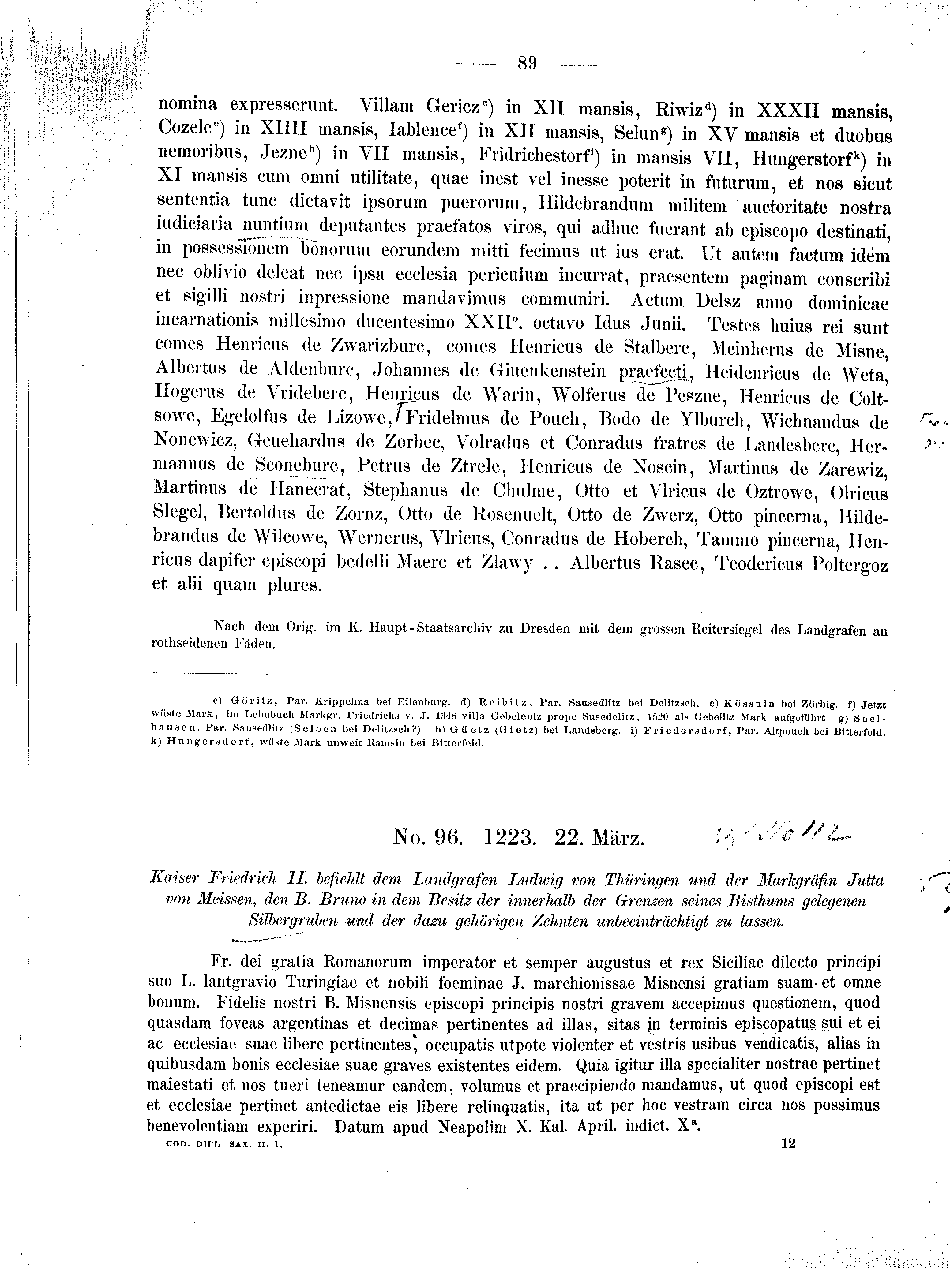 Historische Urkunde Seite 89 aus Band cds2_01
