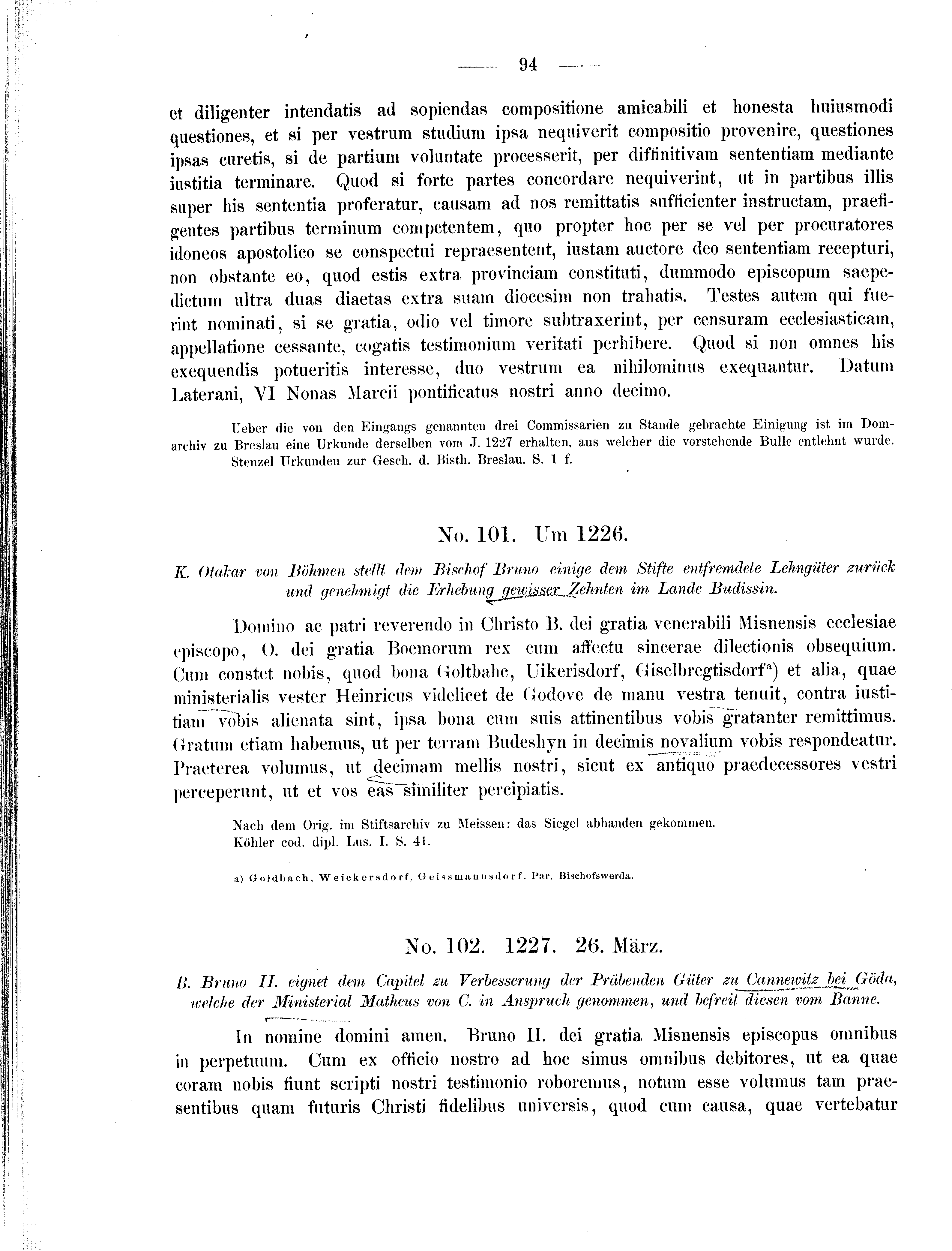 Historische Urkunde Seite 94 aus Band cds2_01