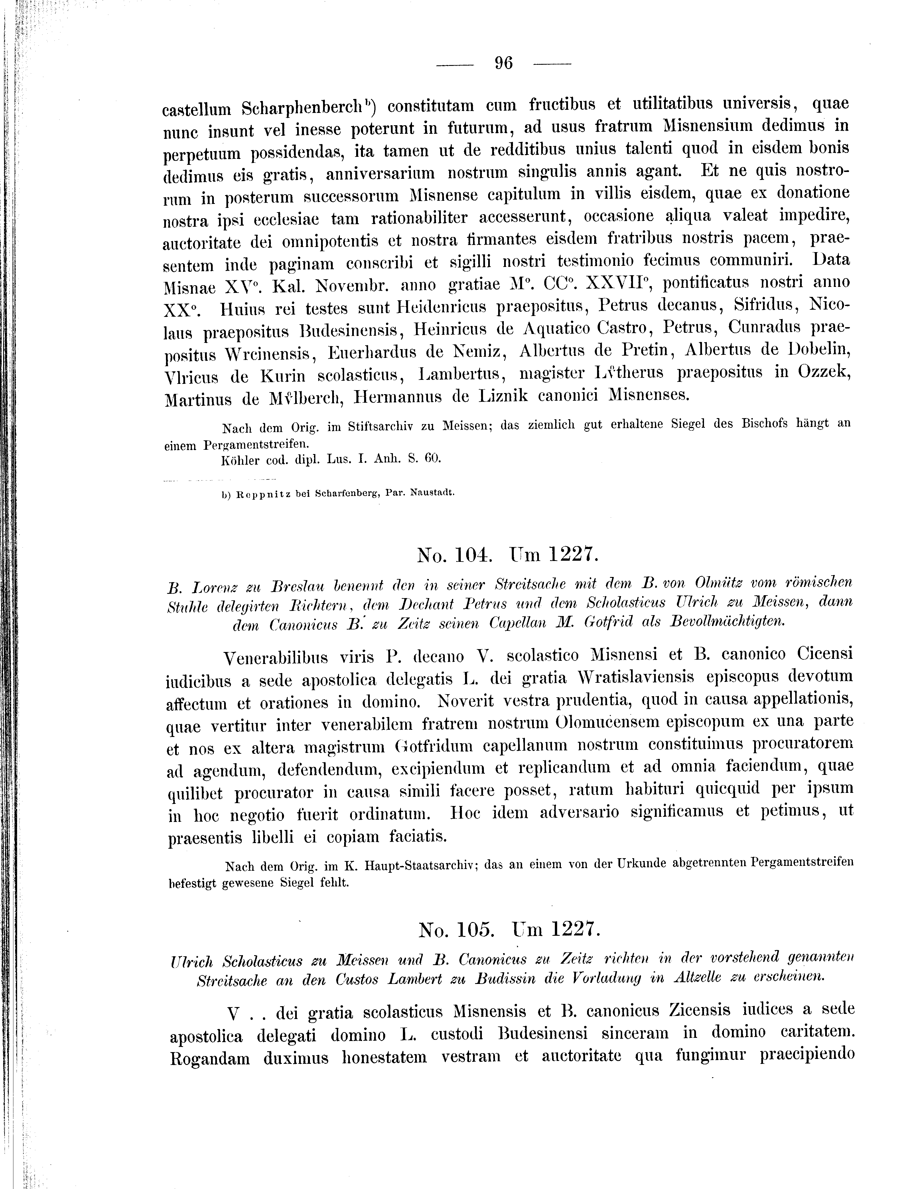 Historische Urkunde Seite 96 aus Band cds2_01