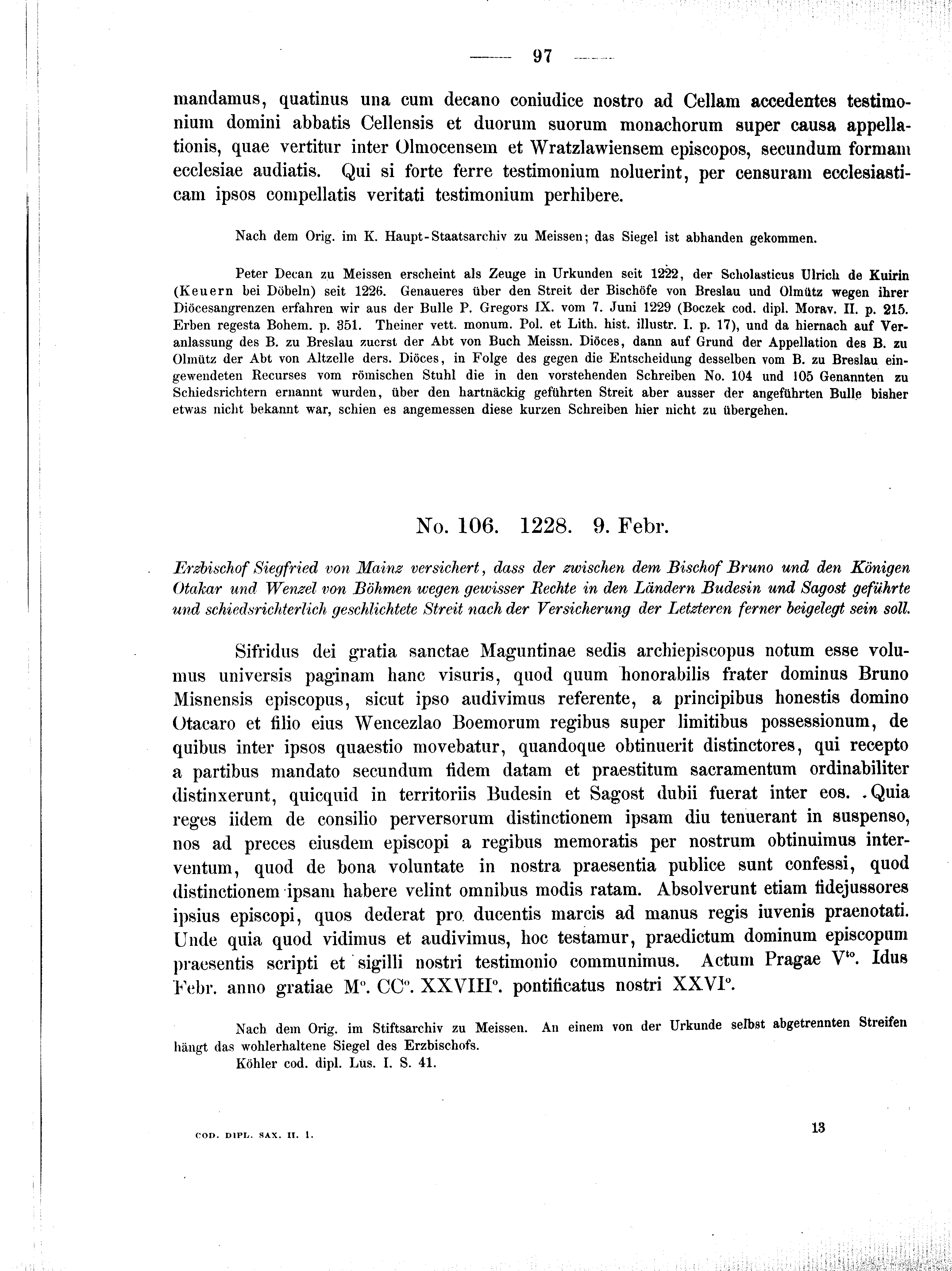 Historische Urkunde Seite 97 aus Band cds2_01