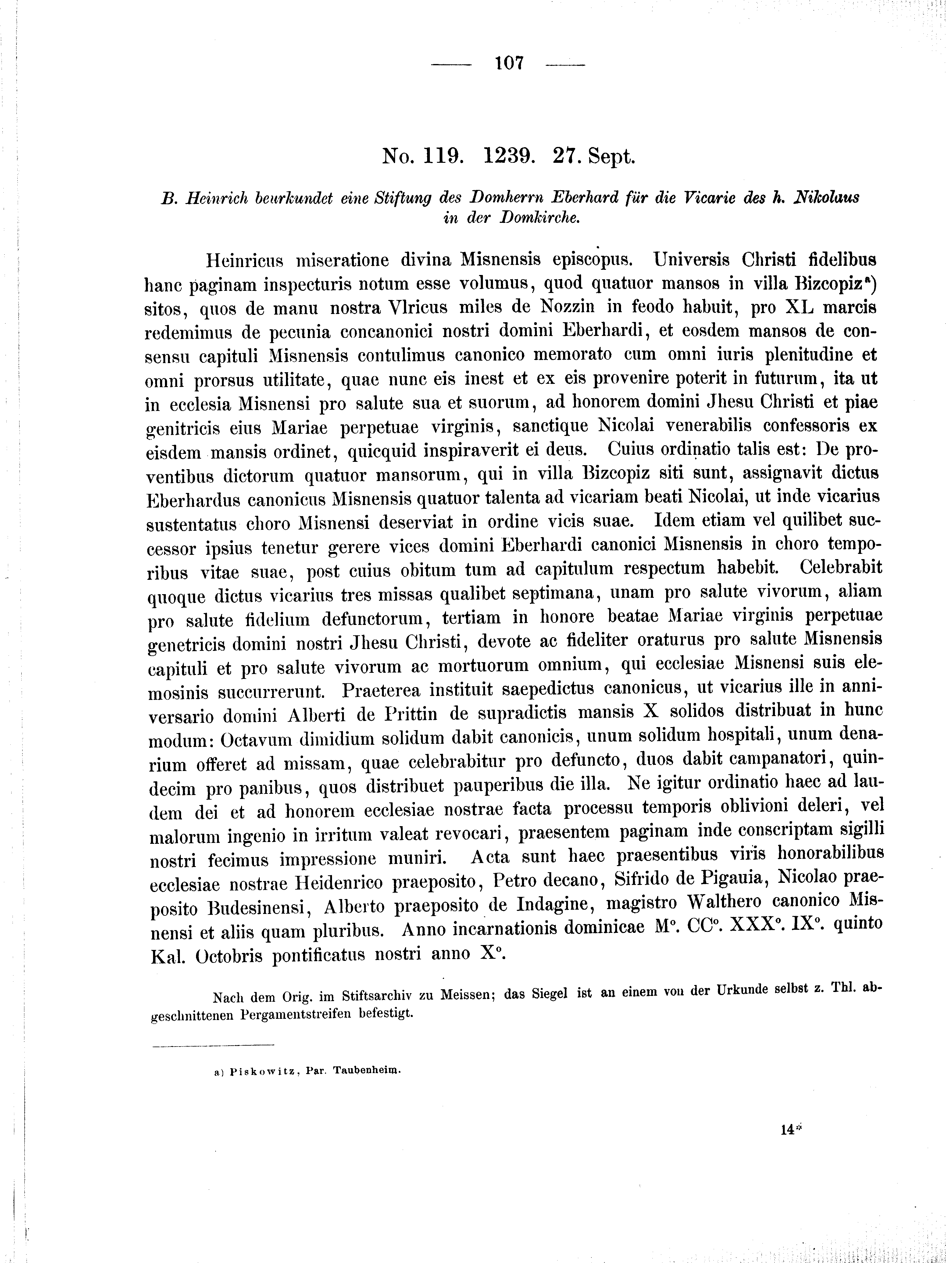 Historische Urkunde Seite 107 aus Band cds2_01