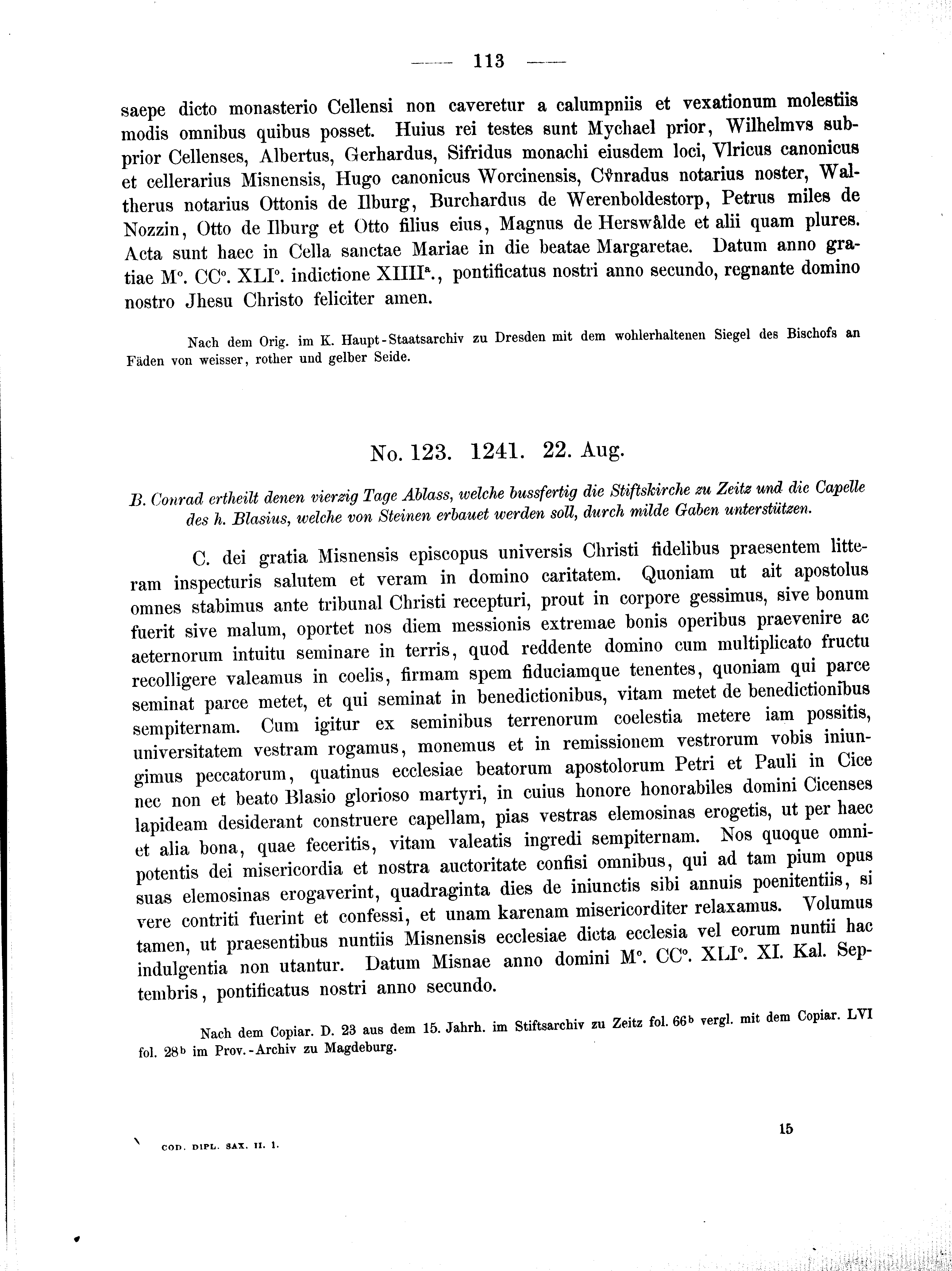 Historische Urkunde Seite 113 aus Band cds2_01