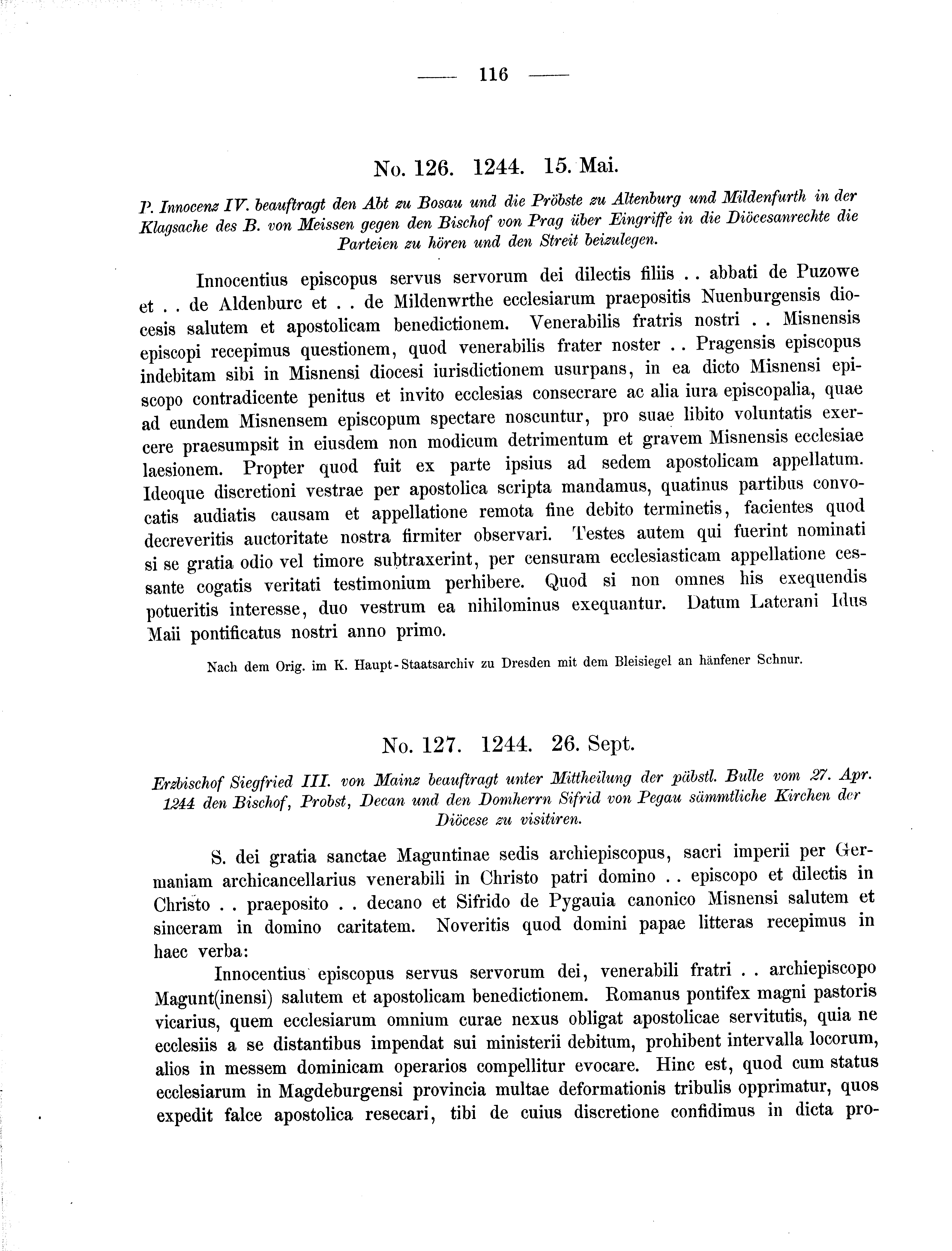 Historische Urkunde Seite 116 aus Band cds2_01