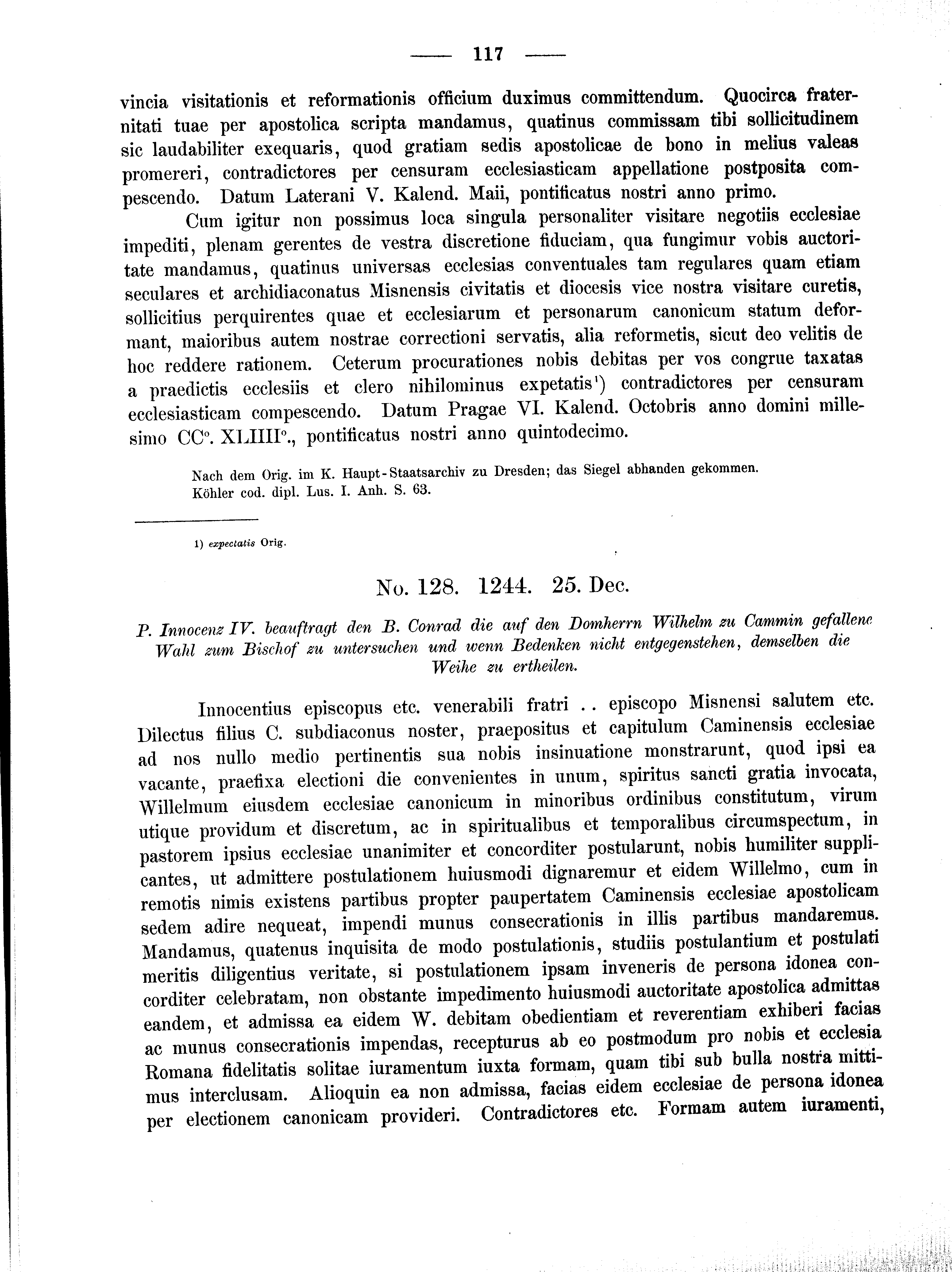 Historische Urkunde Seite 117 aus Band cds2_01