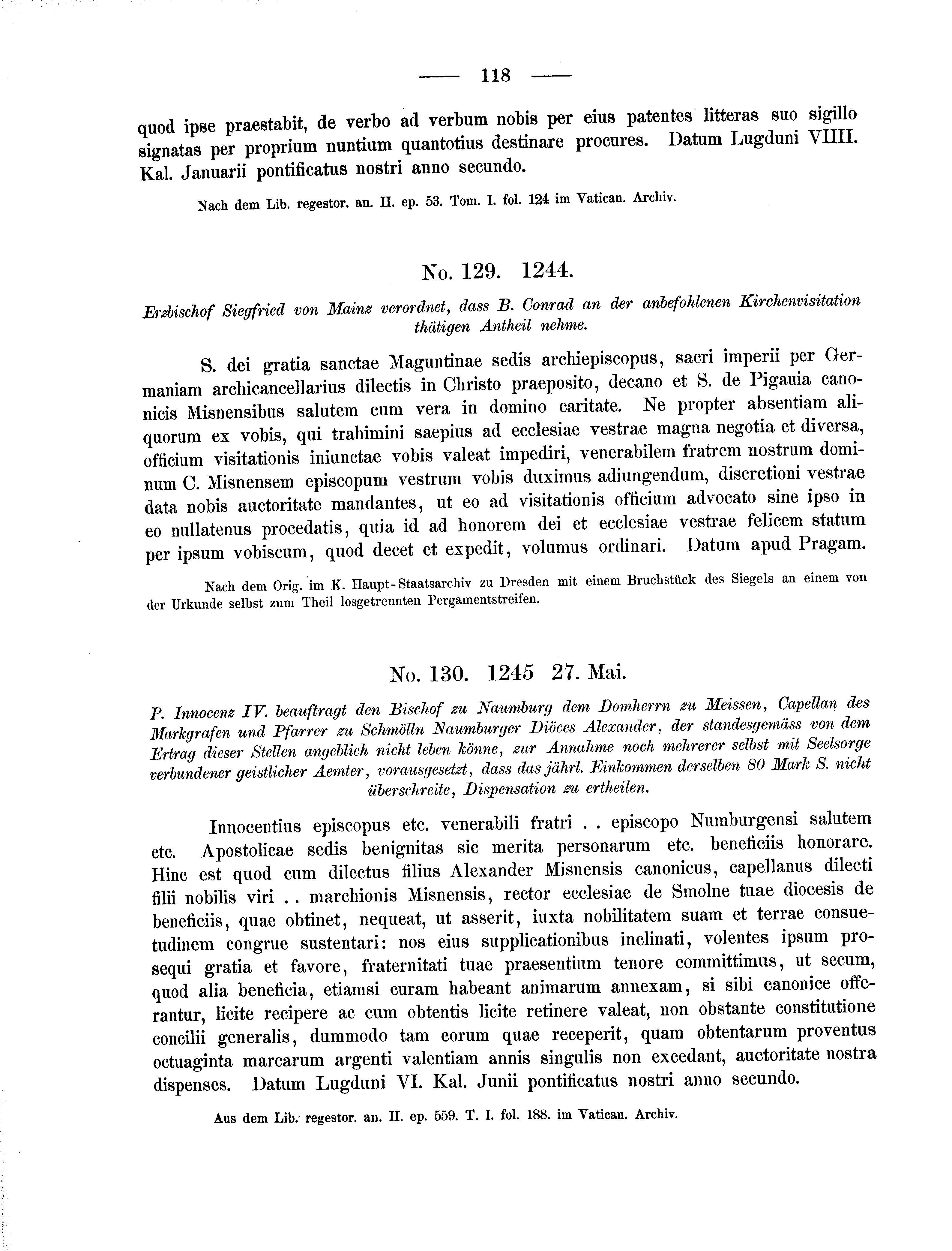 Historische Urkunde Seite 118 aus Band cds2_01