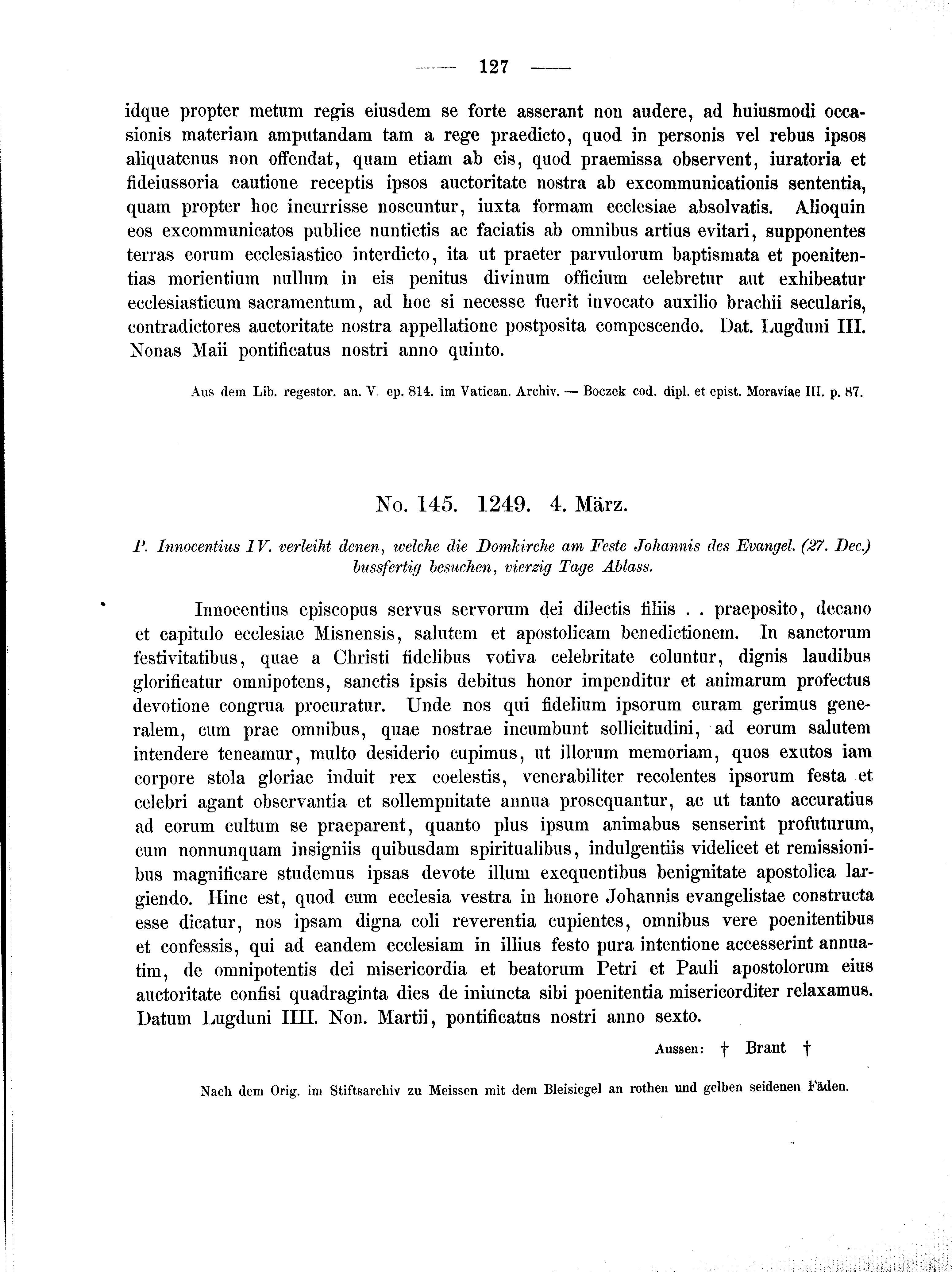 Historische Urkunde Seite 127 aus Band cds2_01