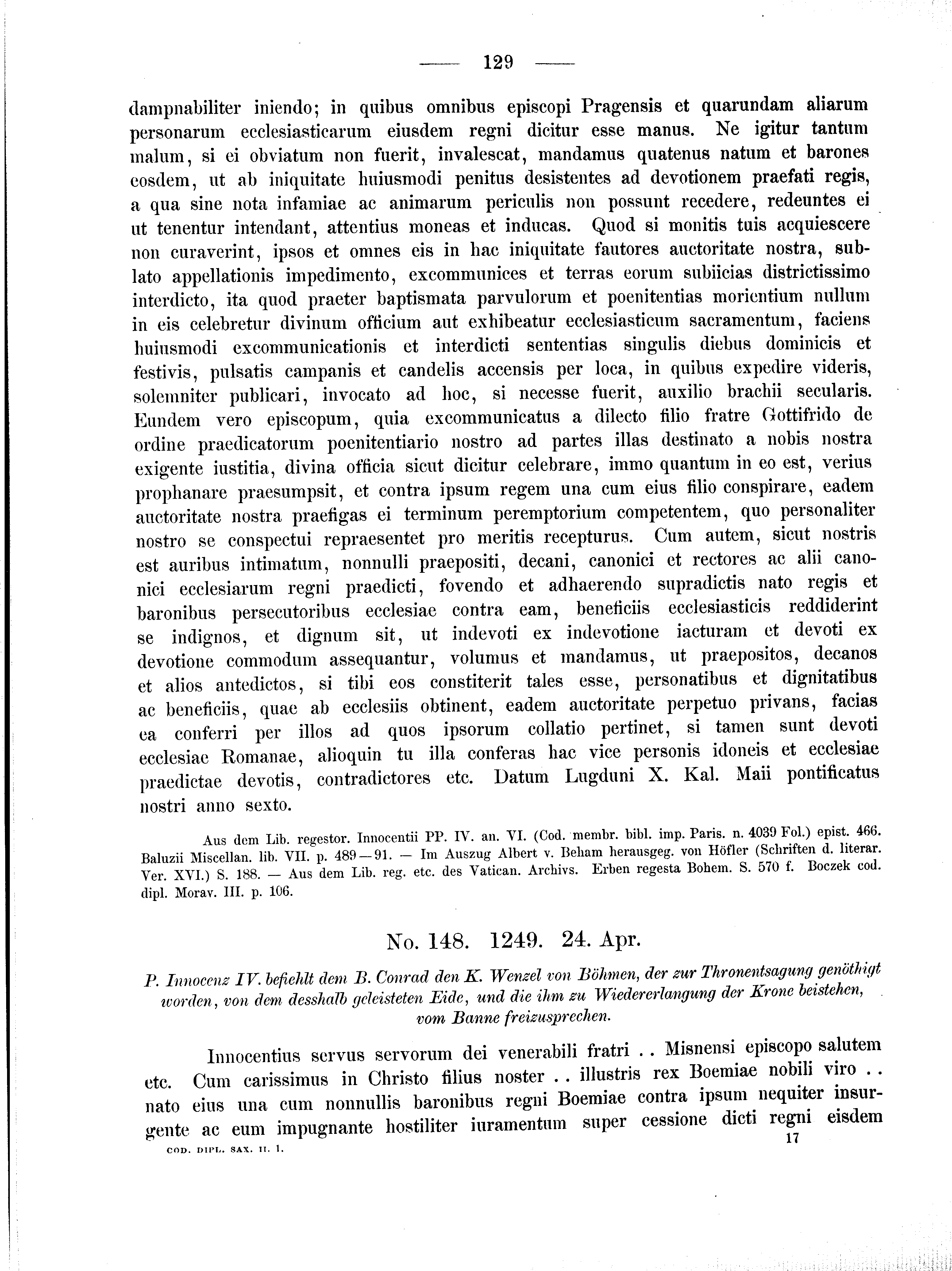 Historische Urkunde Seite 129 aus Band cds2_01