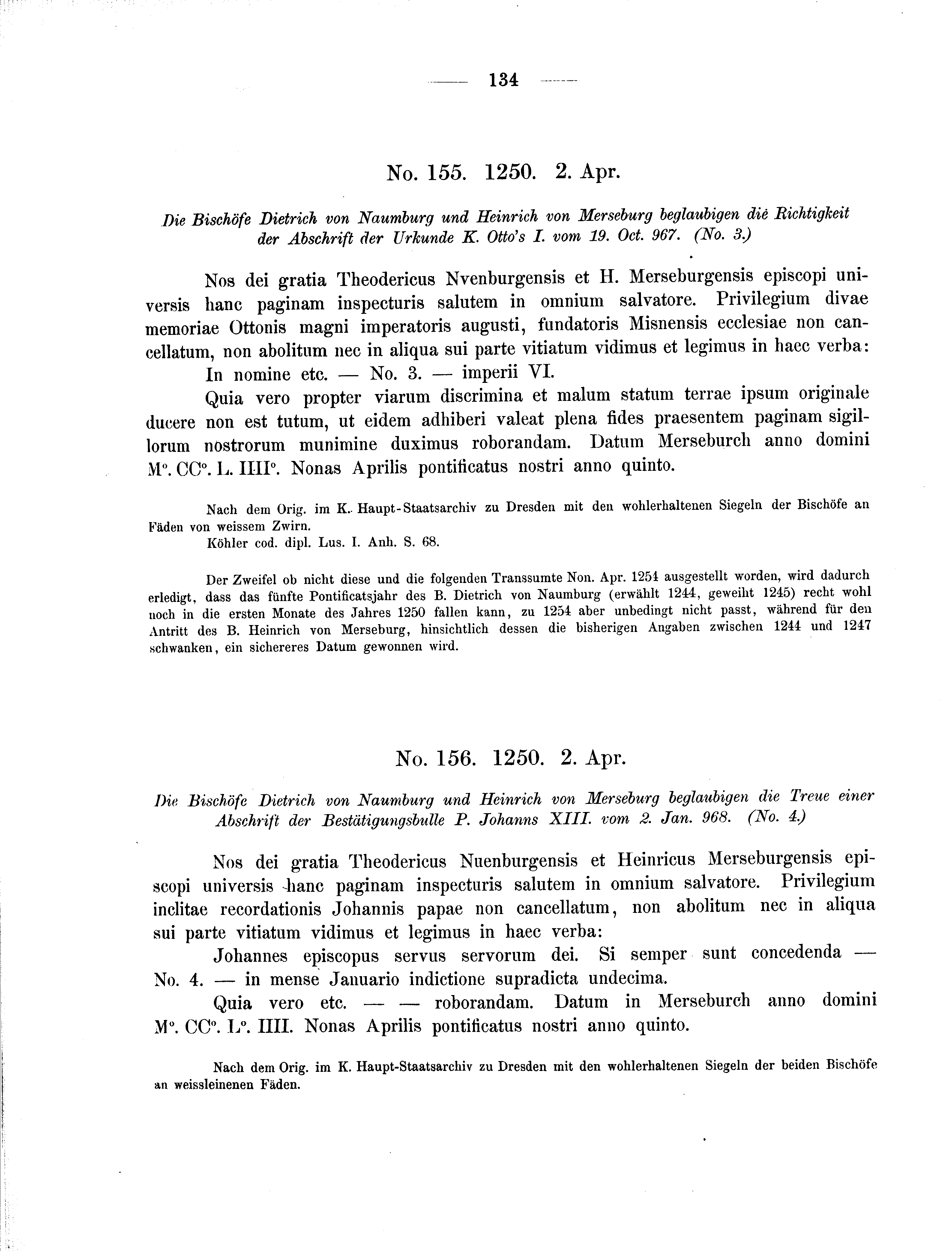 Historische Urkunde Seite 134 aus Band cds2_01