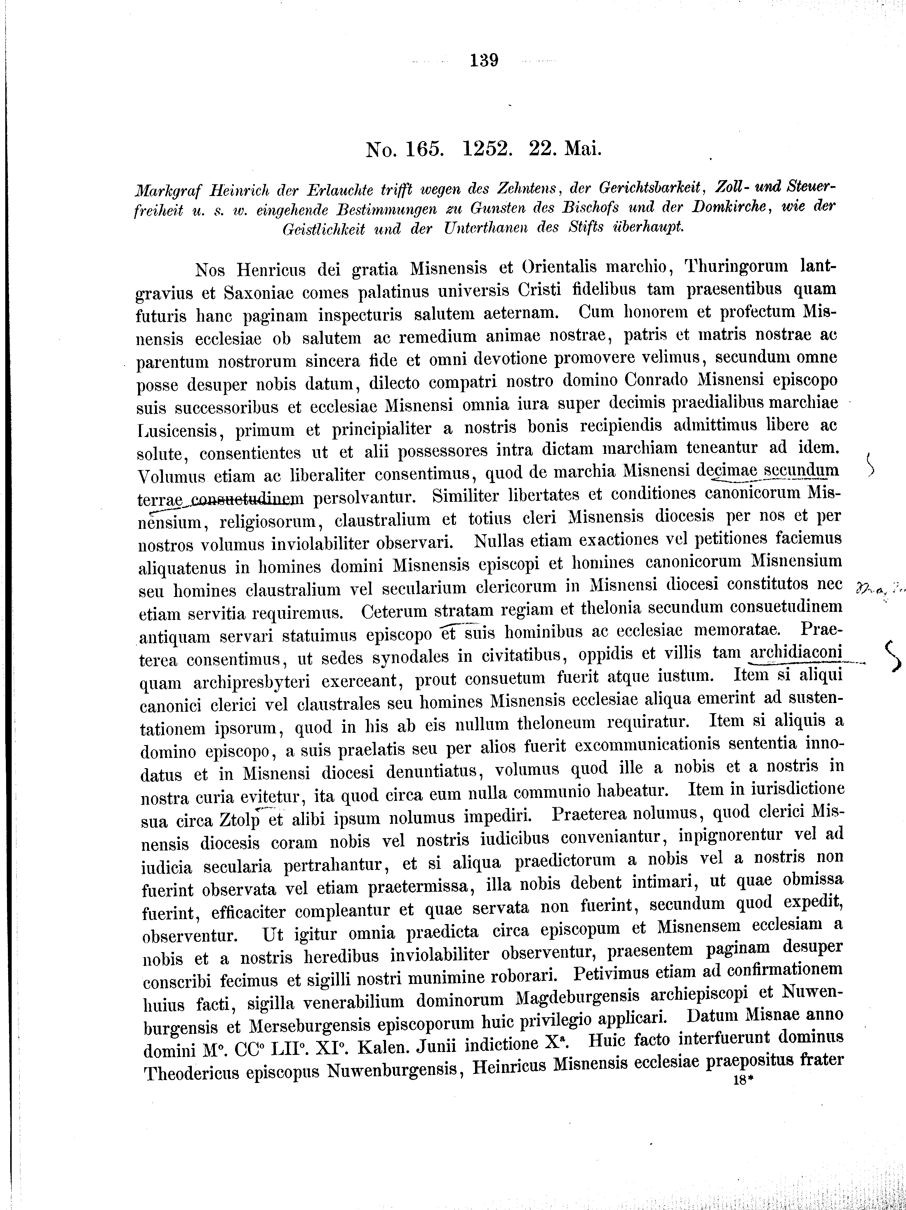 Historische Urkunde Seite 139 aus Band cds2_01