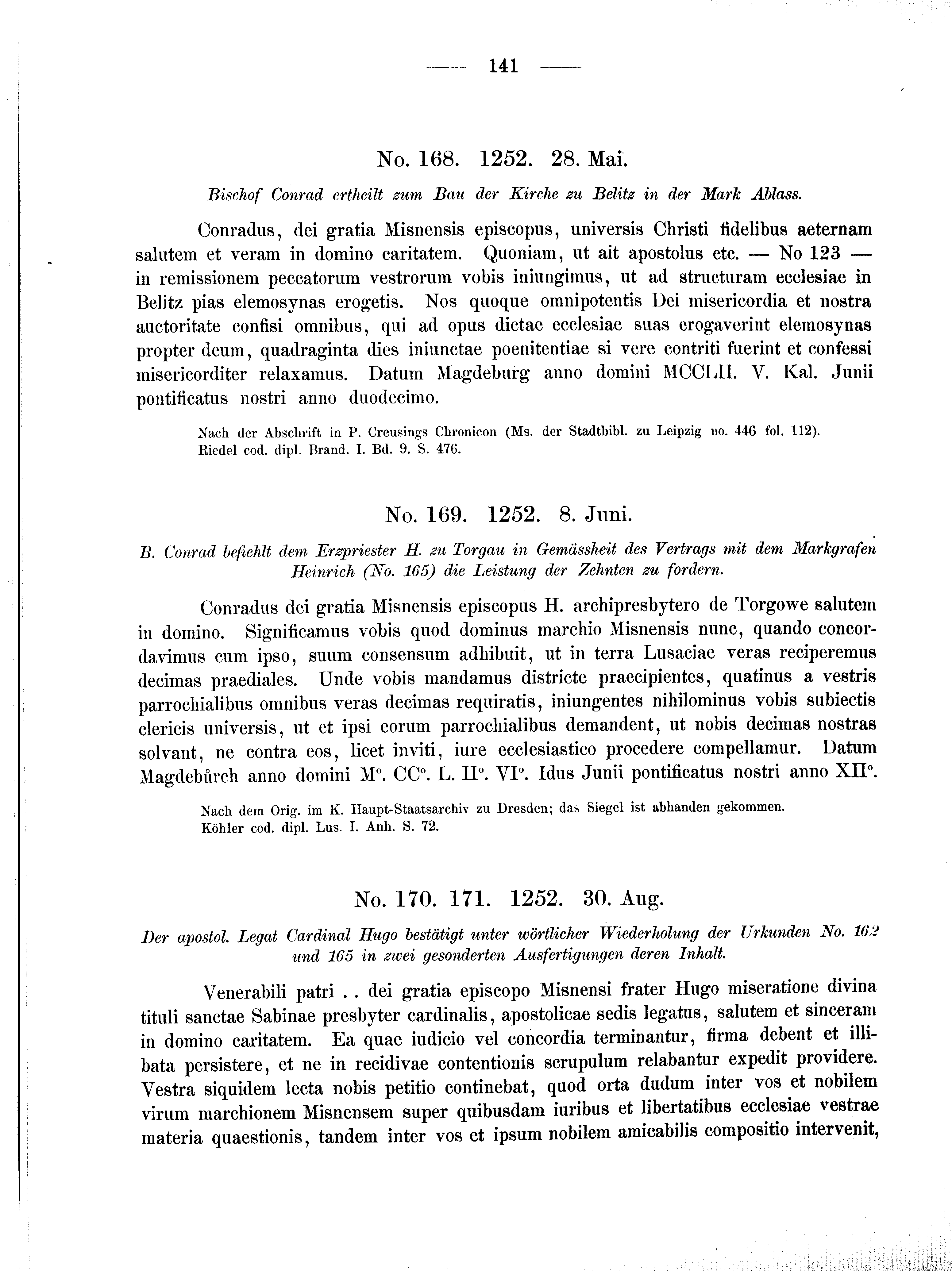 Historische Urkunde Seite 141 aus Band cds2_01