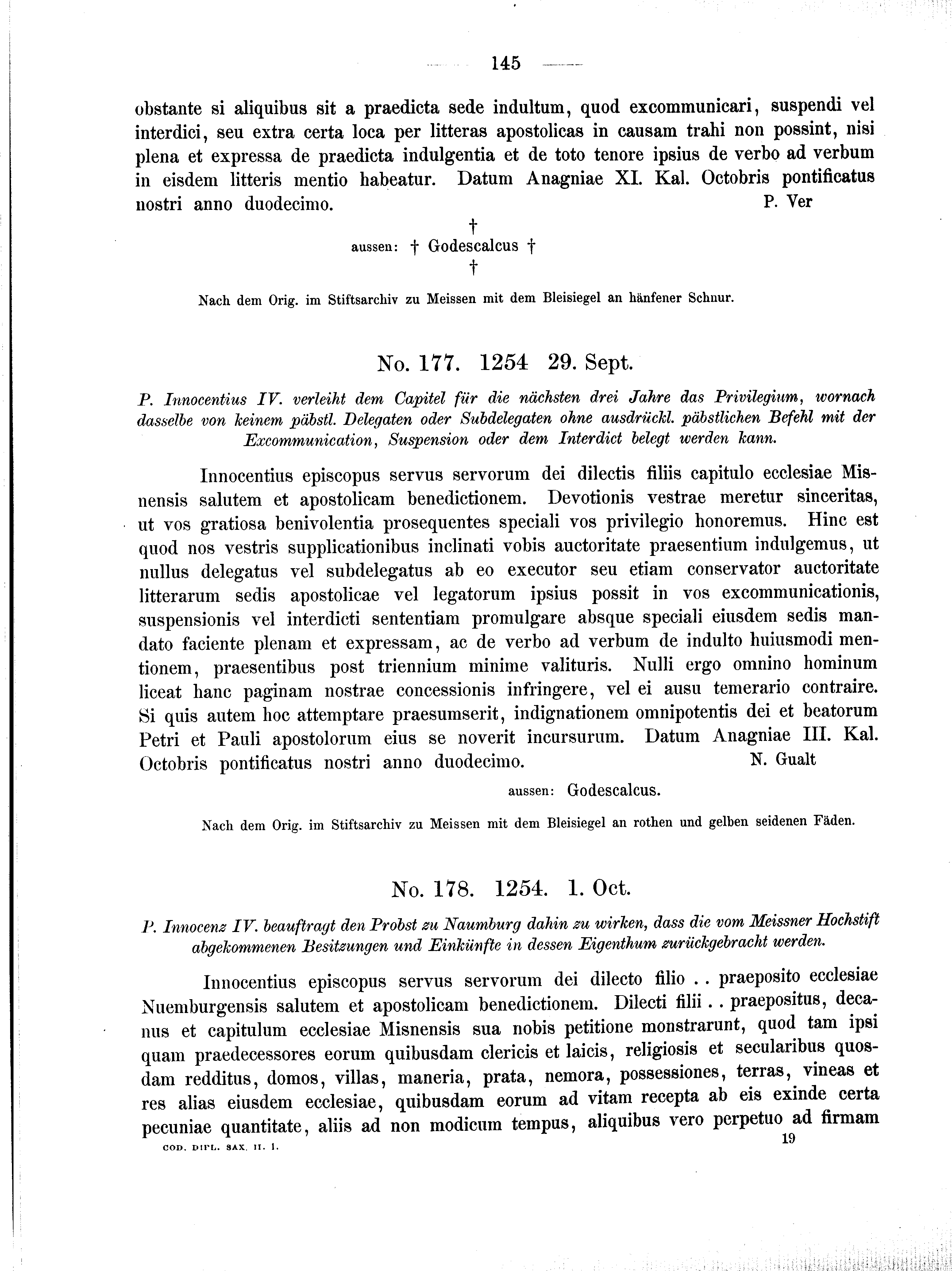 Historische Urkunde Seite 145 aus Band cds2_01