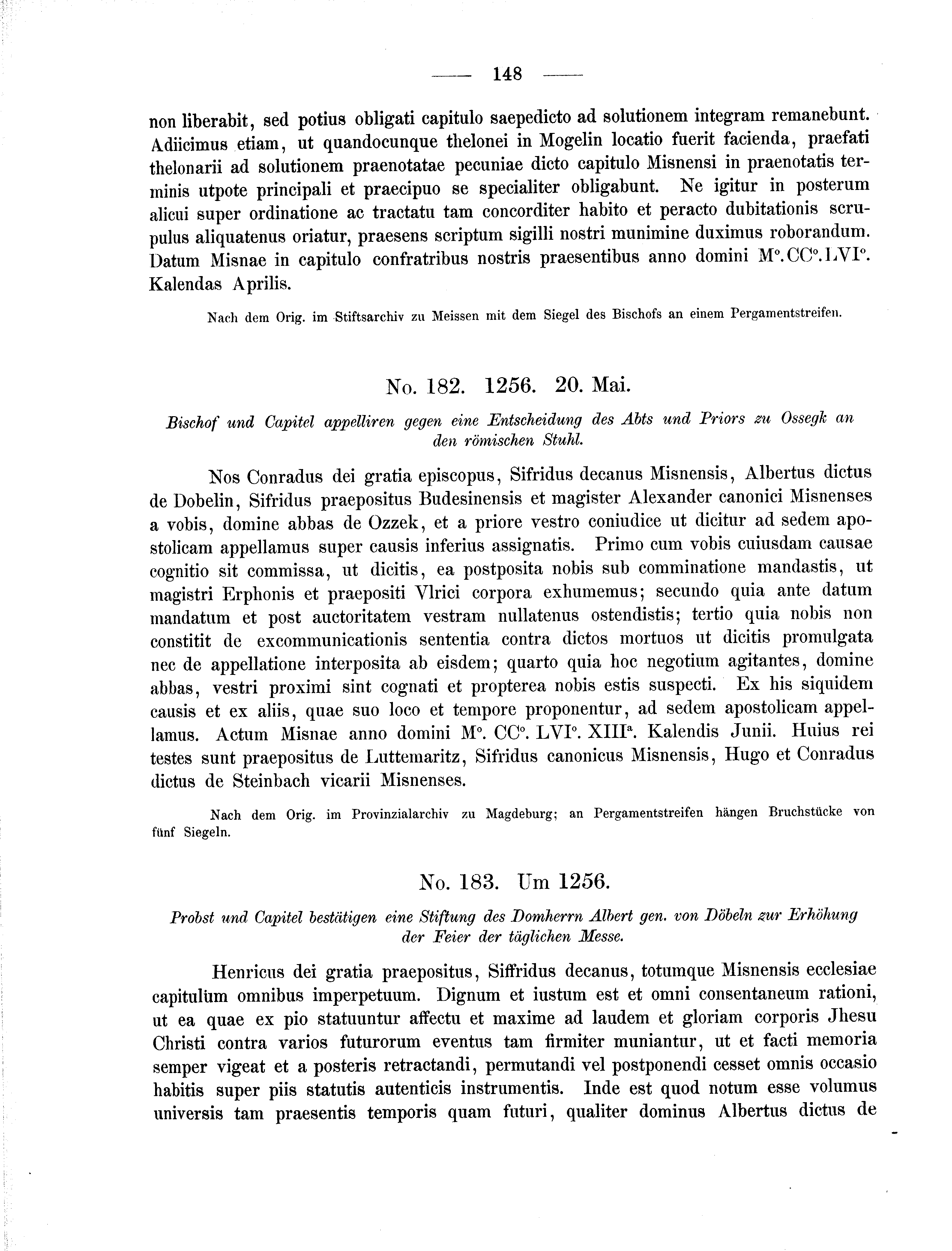 Historische Urkunde Seite 148 aus Band cds2_01