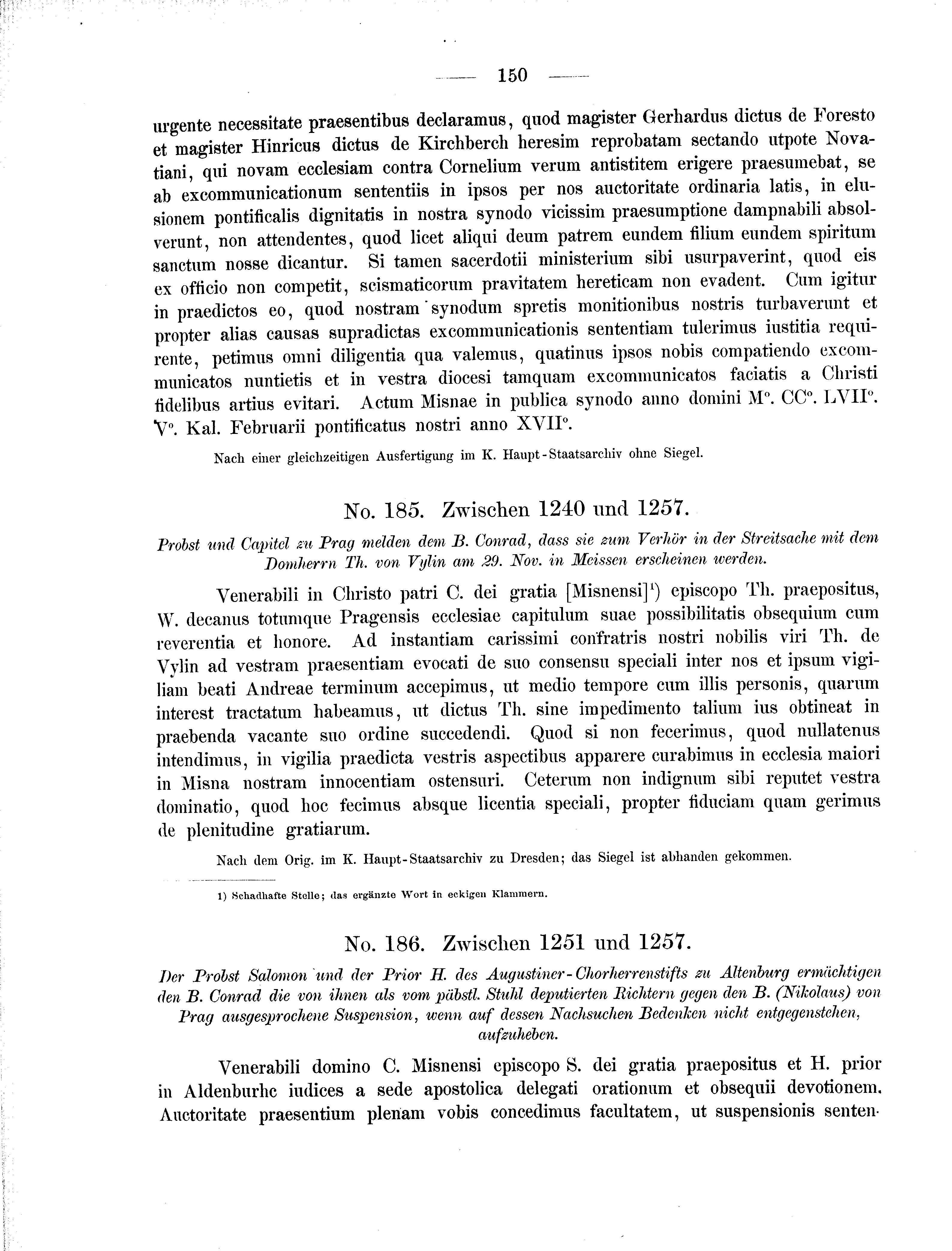 Historische Urkunde Seite 150 aus Band cds2_01