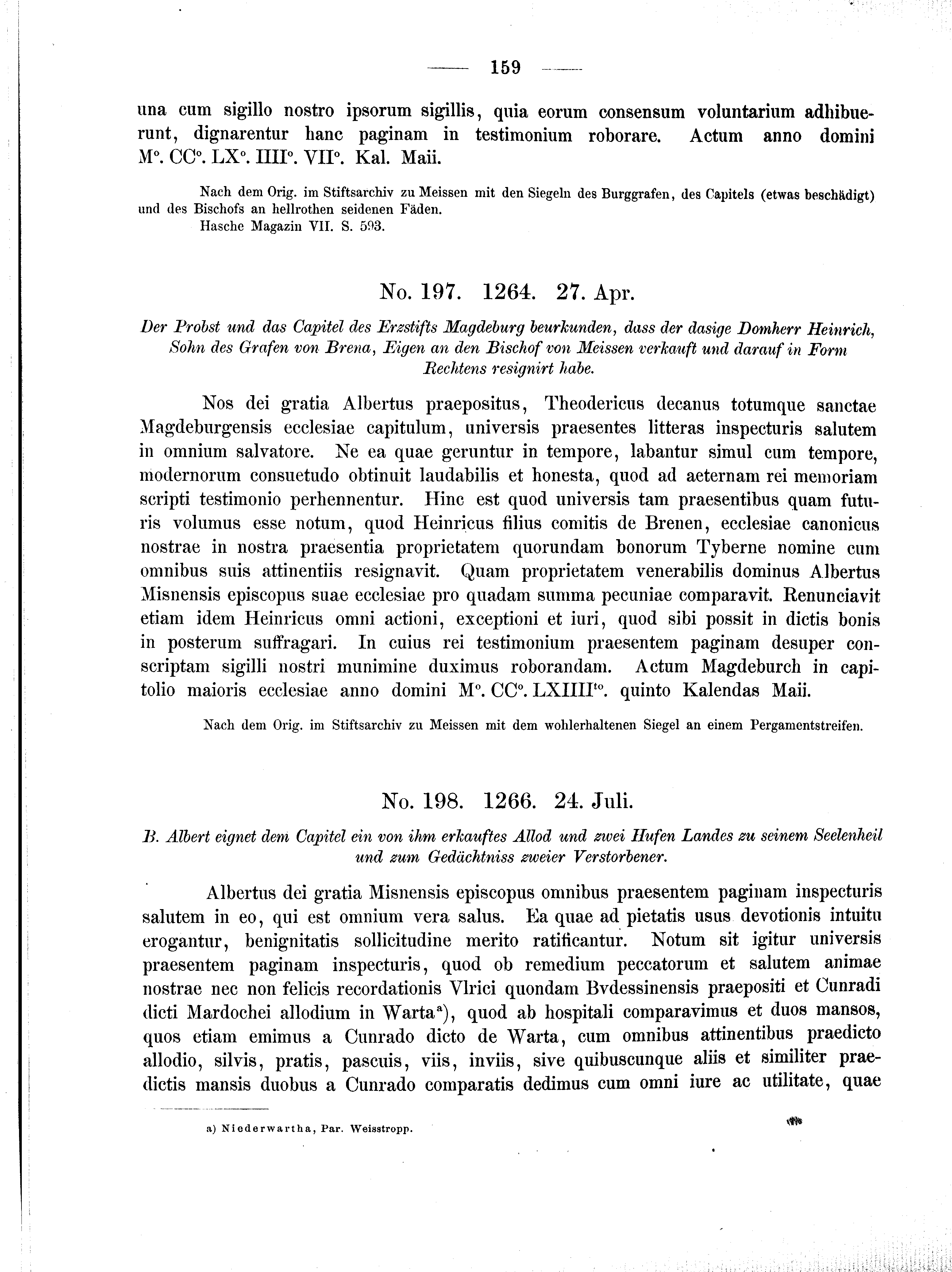 Historische Urkunde Seite 159 aus Band cds2_01