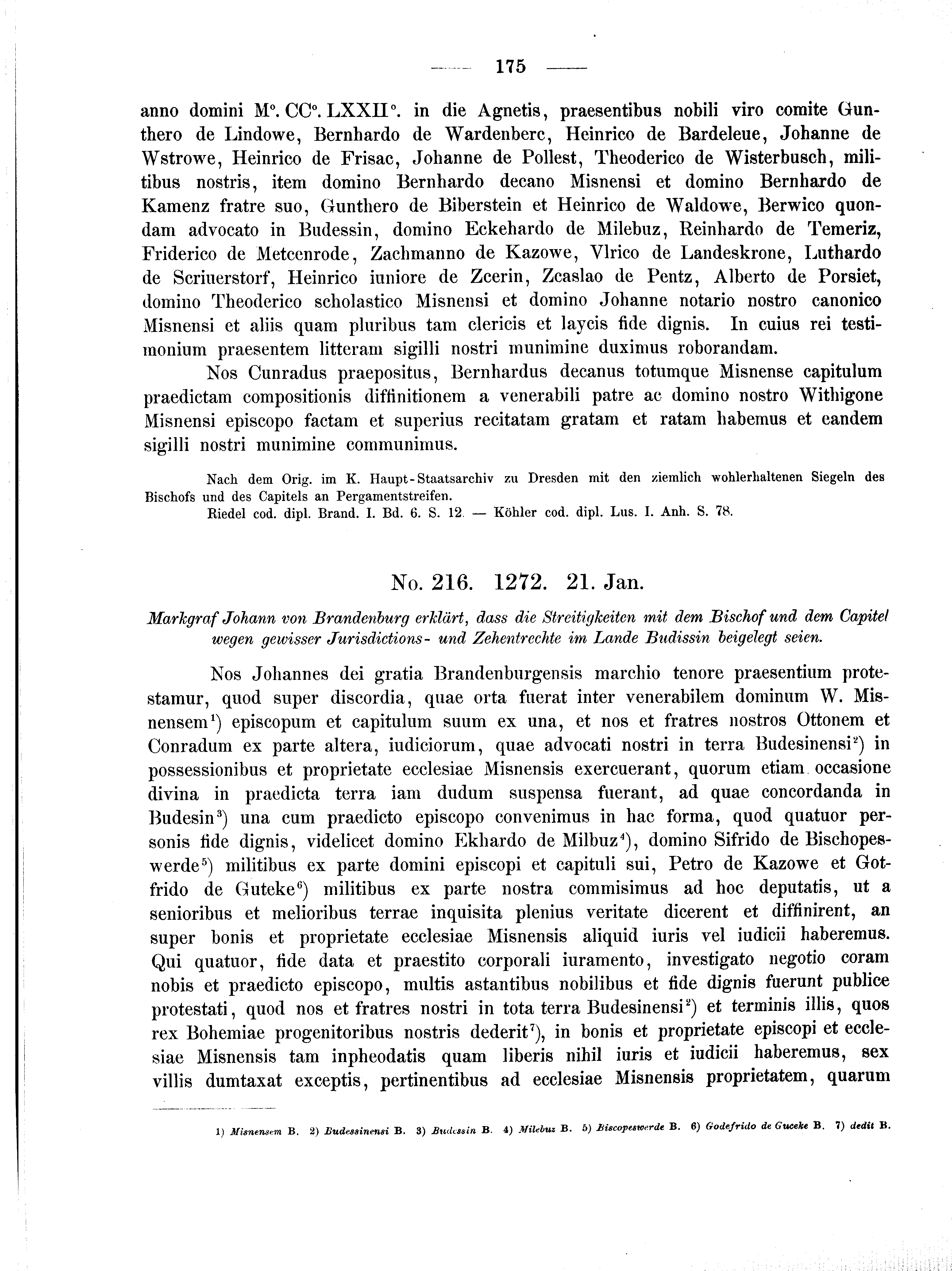 Historische Urkunde Seite 175 aus Band cds2_01