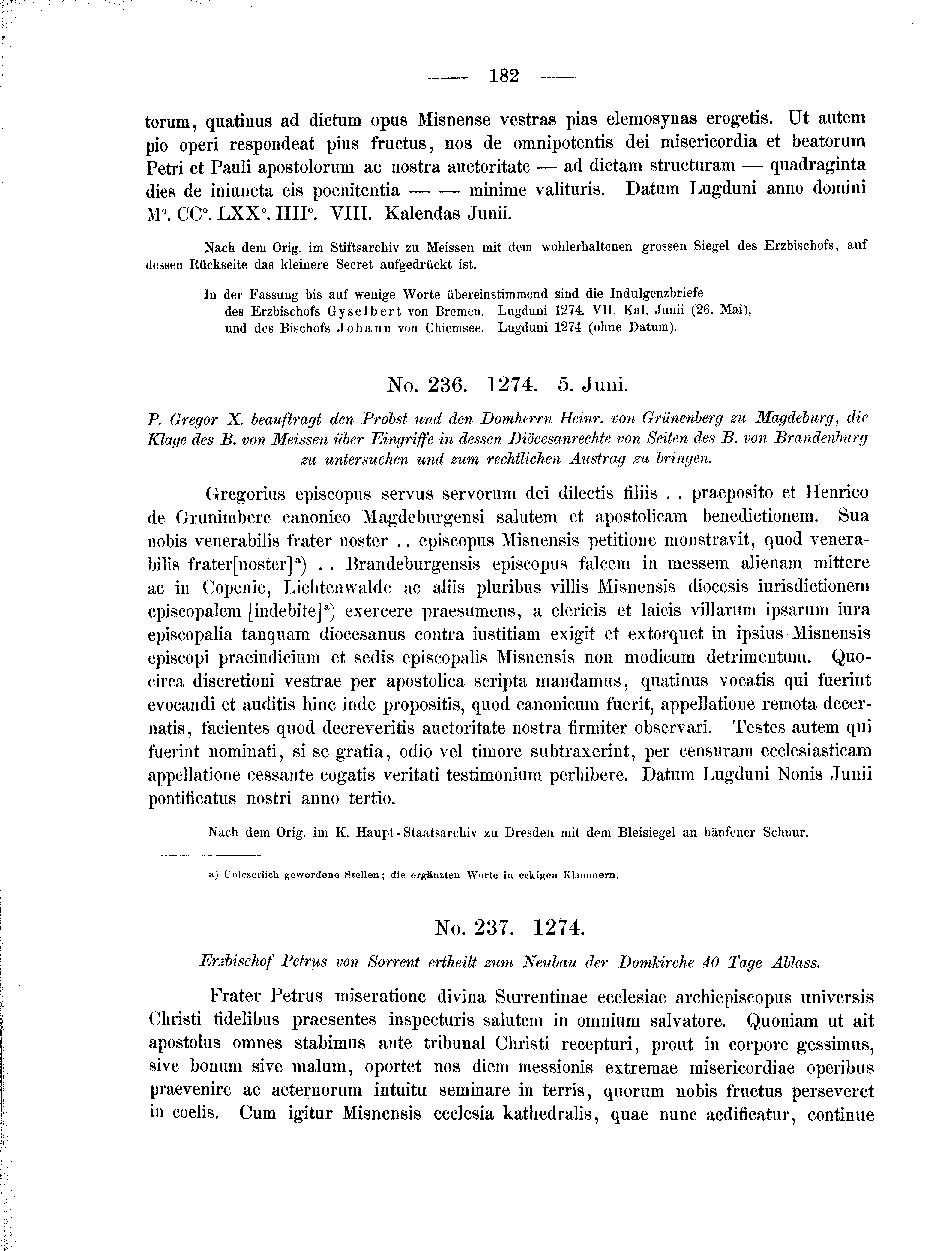 Historische Urkunde Seite 182 aus Band cds2_01